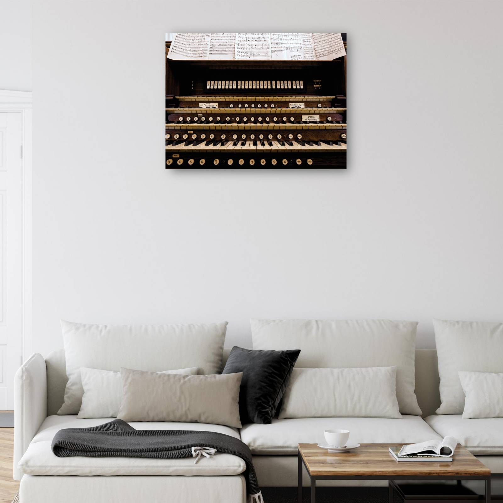 Cuadro Decorativo   Consola de organo de tubos 81 cm x 61 cm