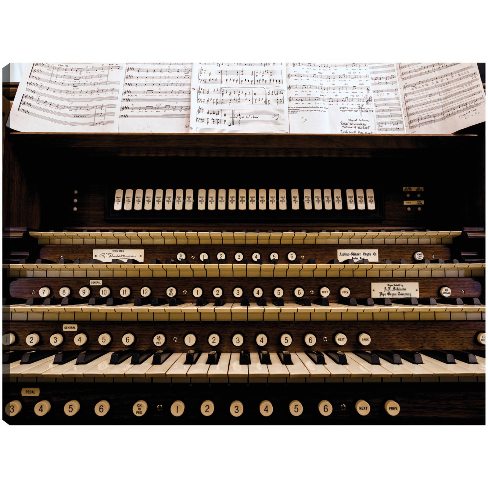 Cuadro Decorativo   Consola de organo de tubos 142 cm x 107 cm