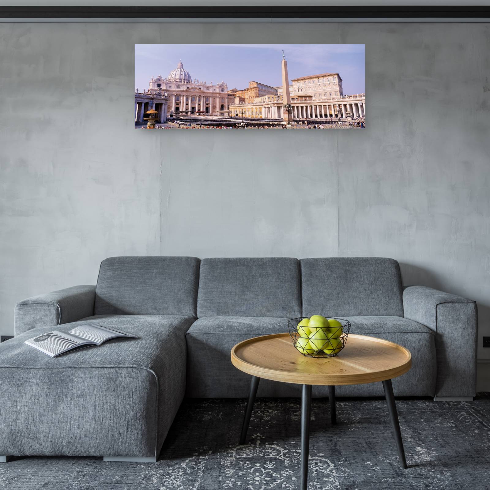 Cuadro Decorativo   Plaza de San Pedro Roma 152 cm x 56 cm