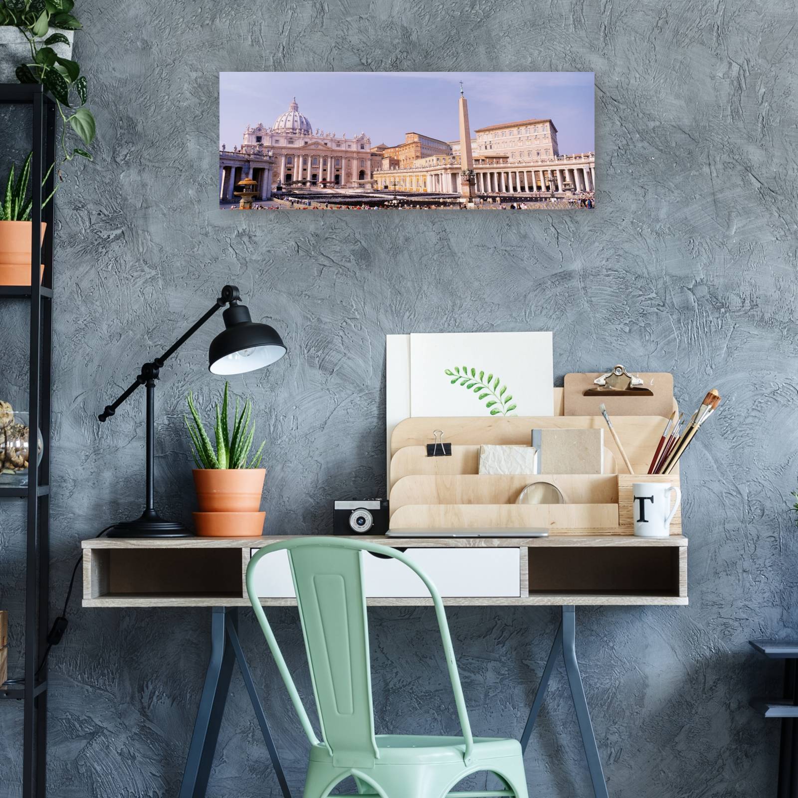 Cuadro Decorativo   Plaza de San Pedro Roma 152 cm x 56 cm