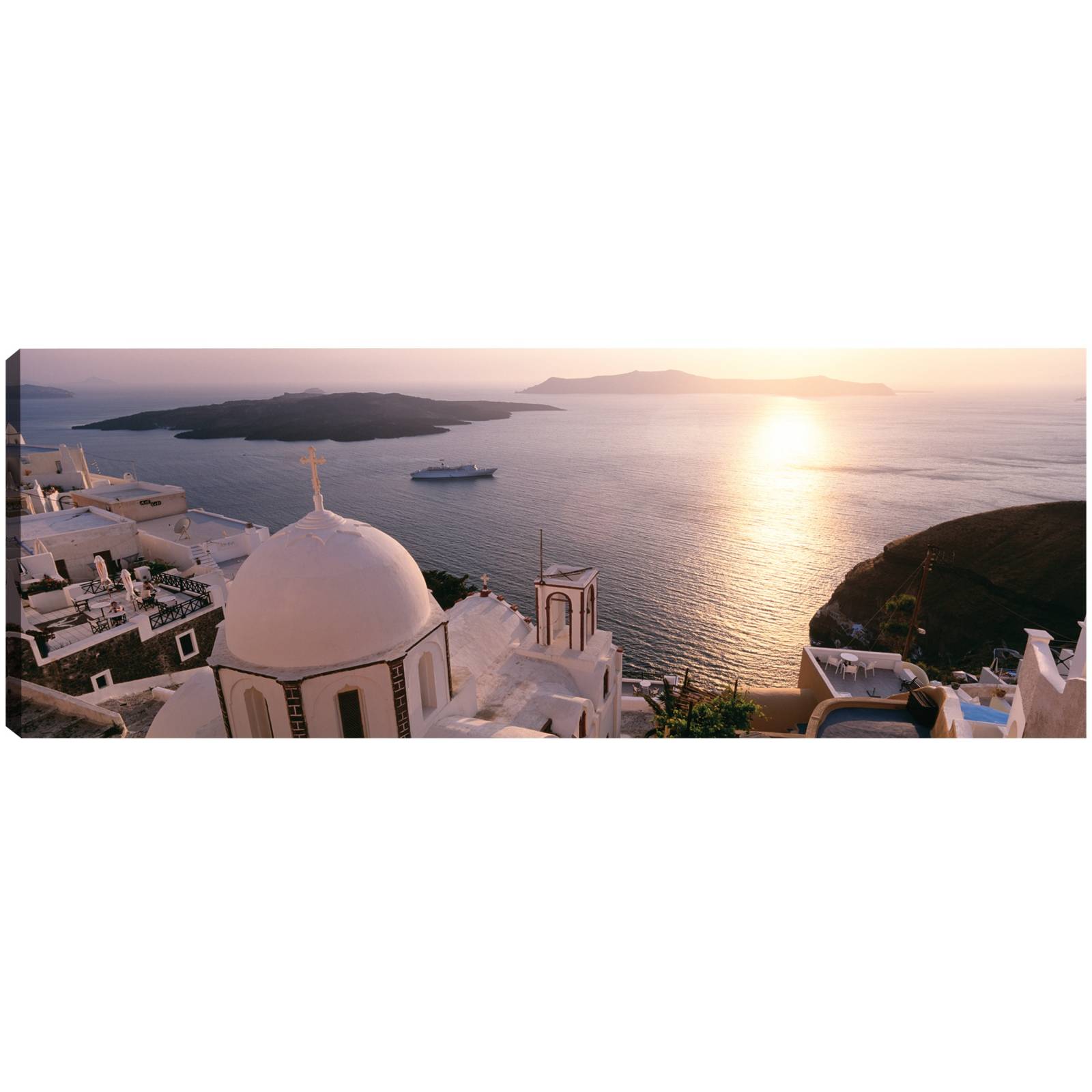 Cuadro Decorativo Mirador de Santorini 152 cm x 56 cm