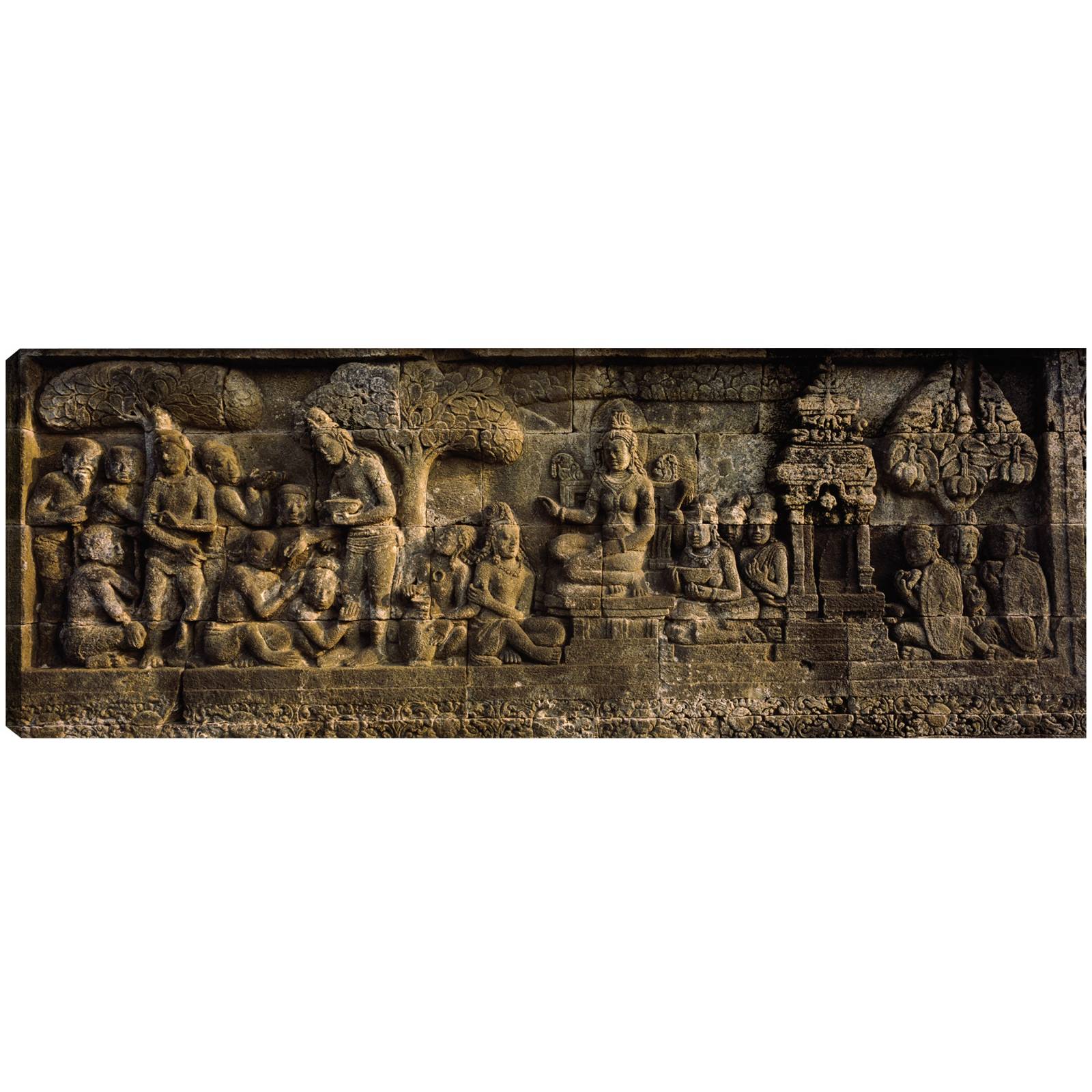 Cuadro Decorativo Tallas de templos de Indonesia 97 cm x 36 cm