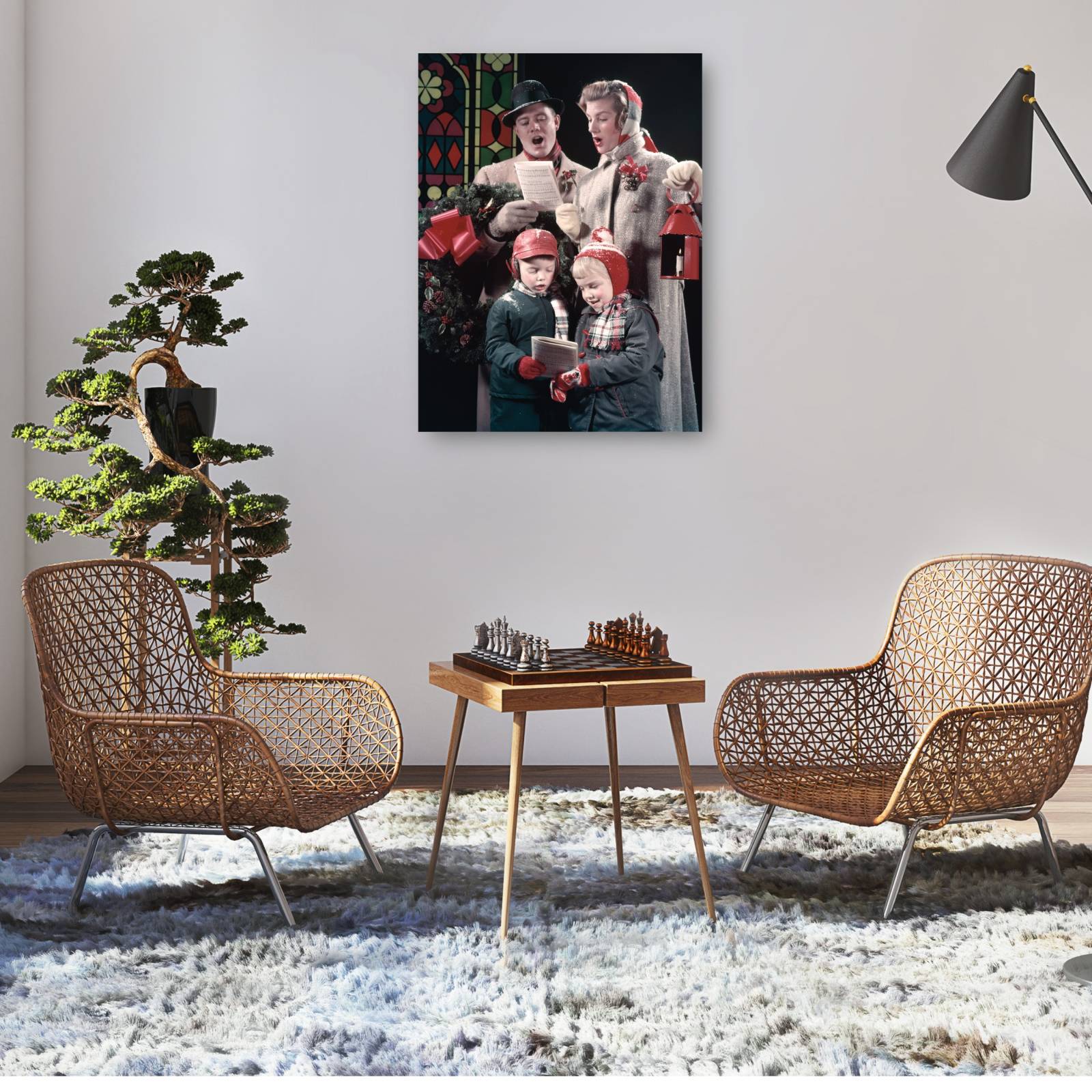 Cuadro Decorativo   villancicos familiares 61 cm x 81 cm