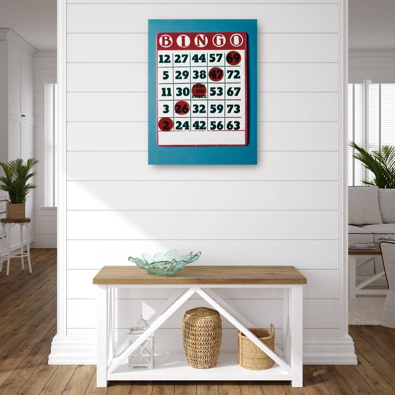 Cuadro Decorativo Tarjeta de bingo ganadora 107 cm x 142 cm