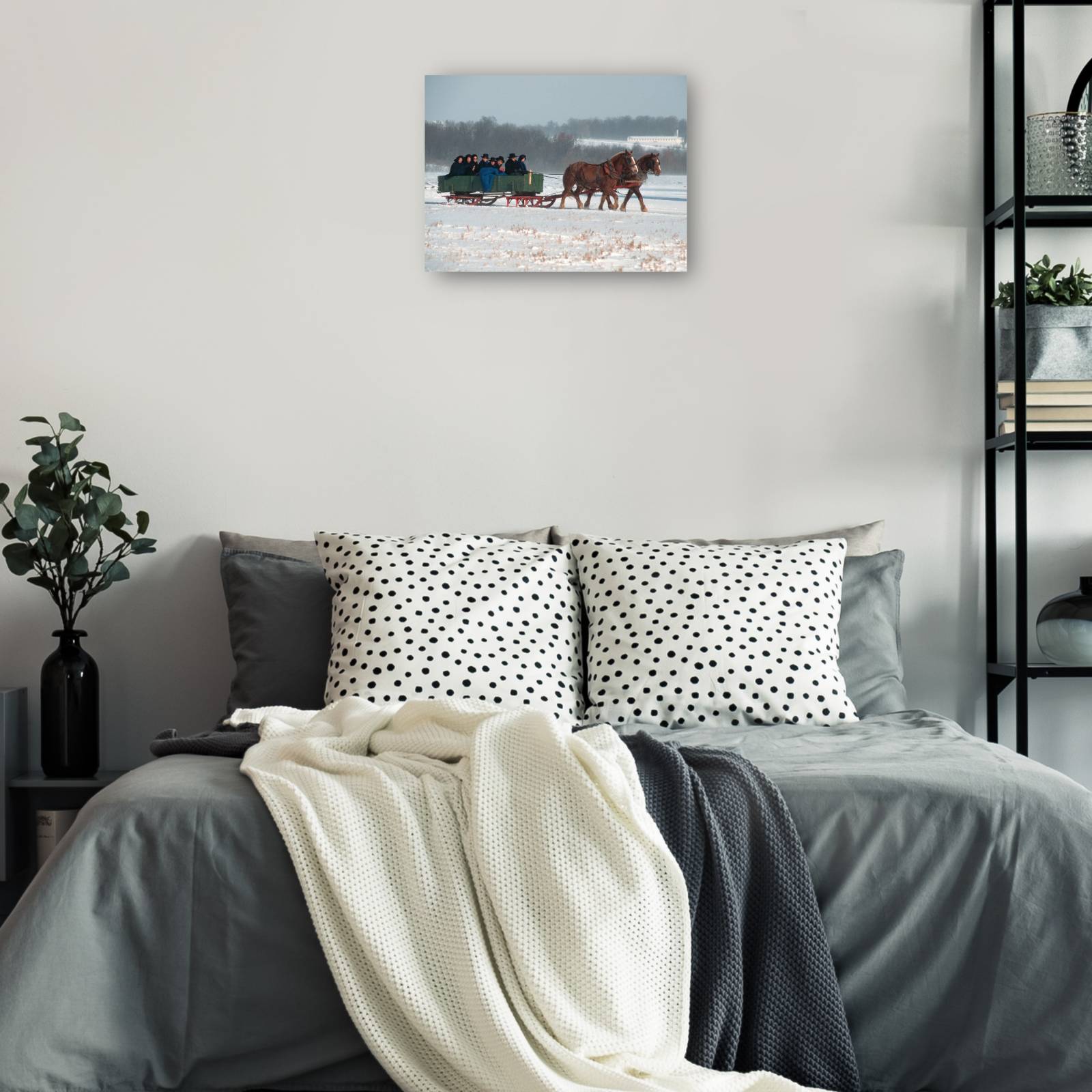 Cuadro Decorativo   Vagon de la familia Amish 81 cm x 61 cm