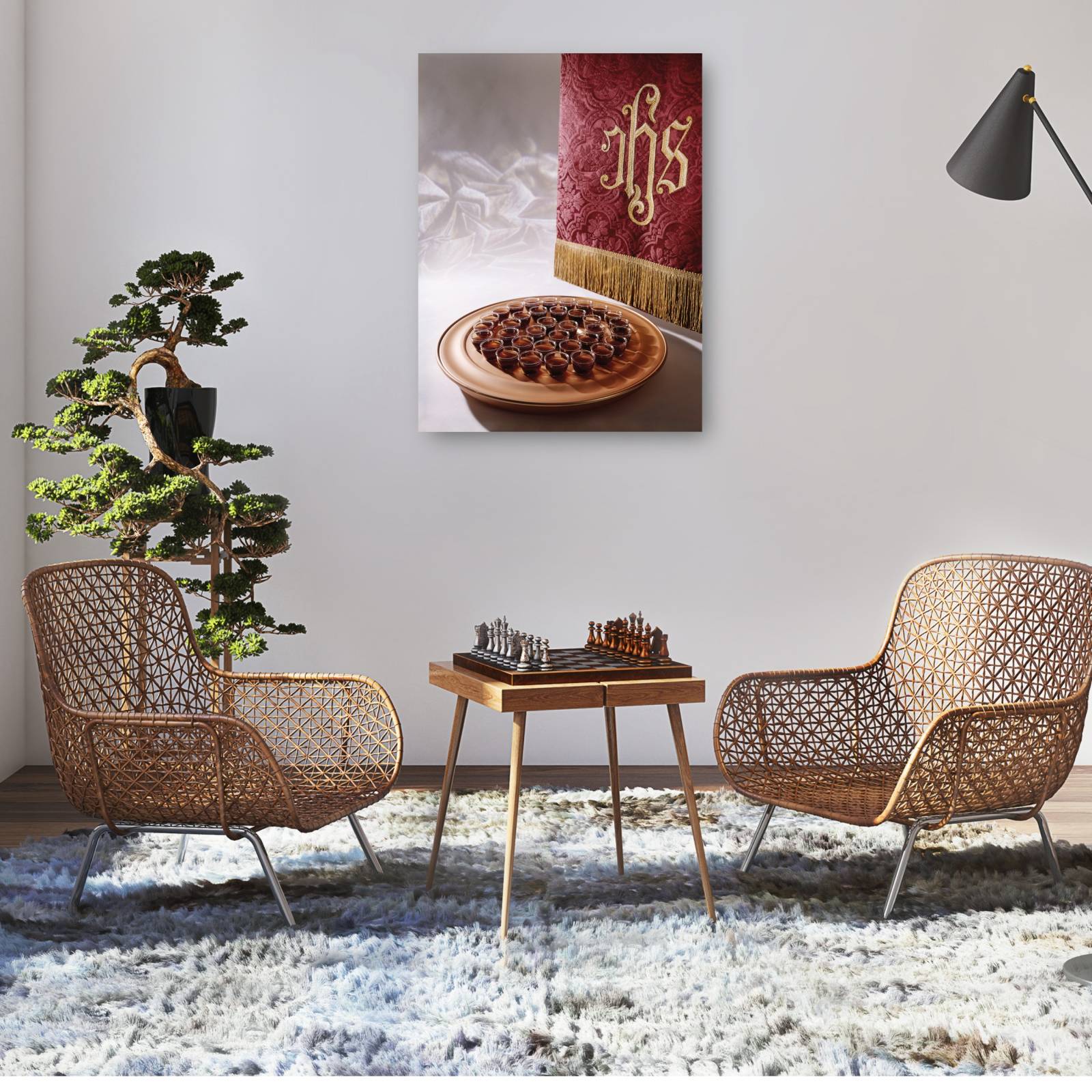 Cuadro Decorativo   Bandeja de Comunion 61 cm x 81 cm