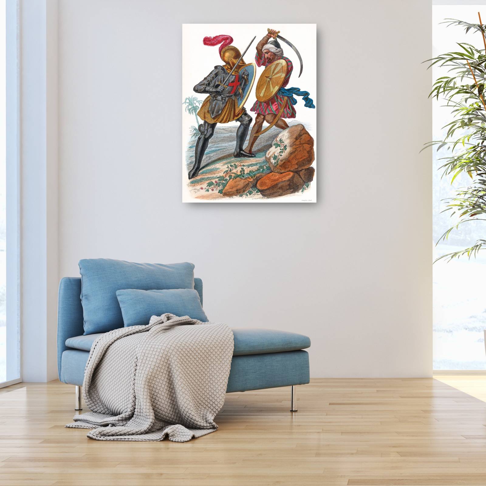 Cuadro Decorativo   Guerreros cruzados 81 cm x 109 cm