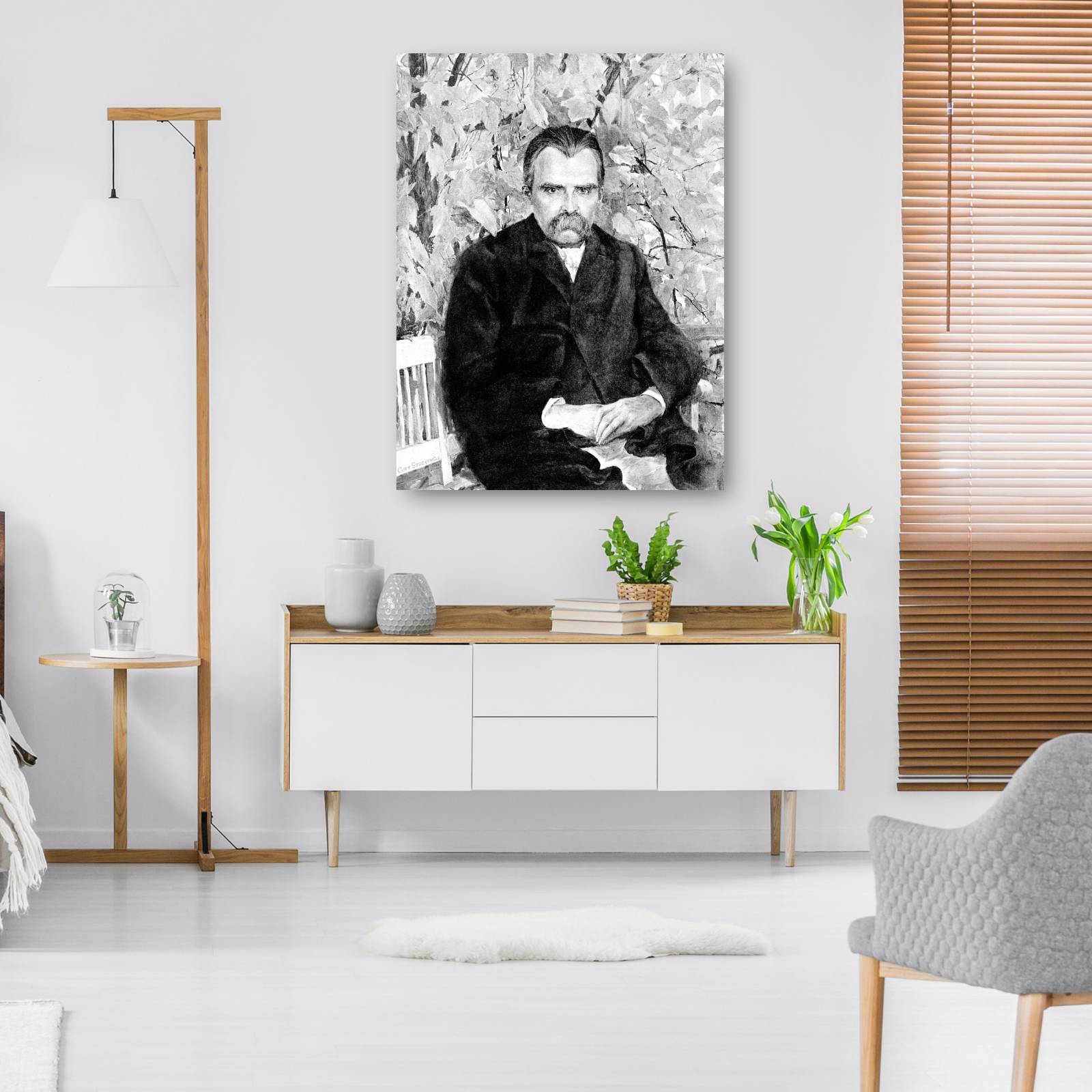 Cuadro Decorativo   filosofo nietzsche 107 cm x 142 cm
