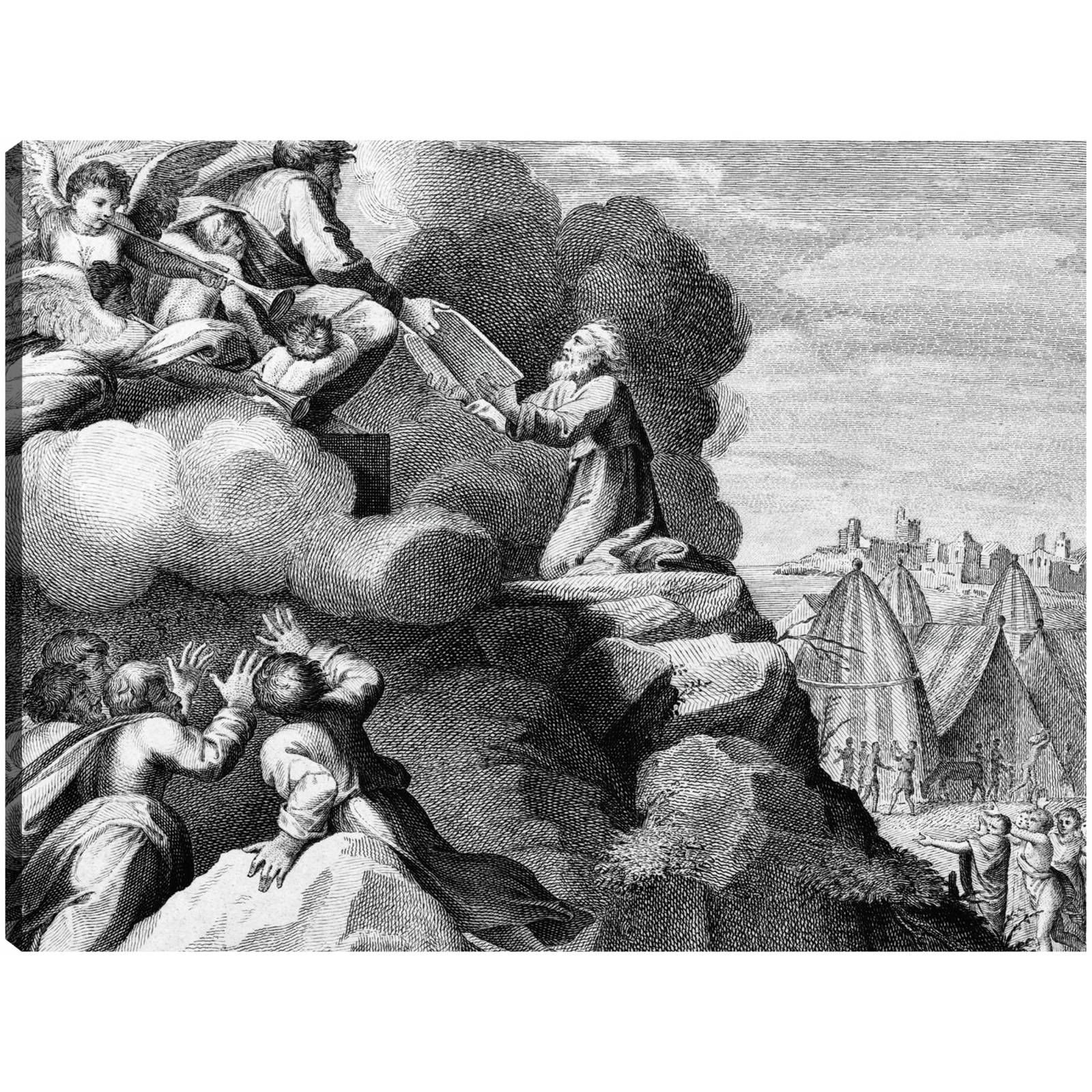 Cuadro Decorativo   Moises 10 Mandamientos 117 cm x 89 cm