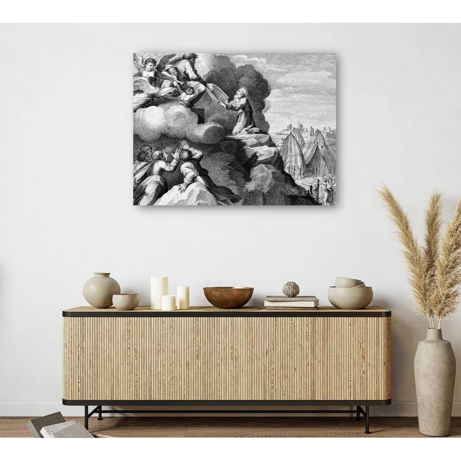 Cuadro Decorativo   Moises 10 Mandamientos 117 cm x 89 cm
