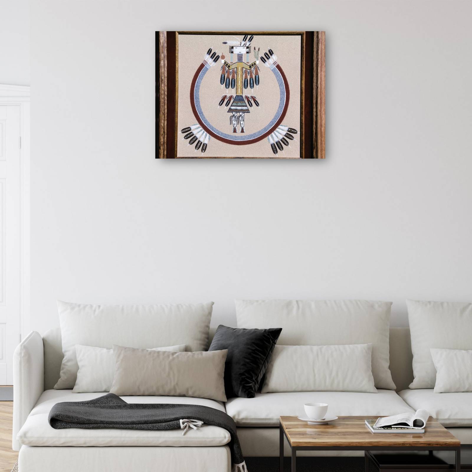Cuadro Decorativo   Pintura de arena navajo 109 cm x 81 cm