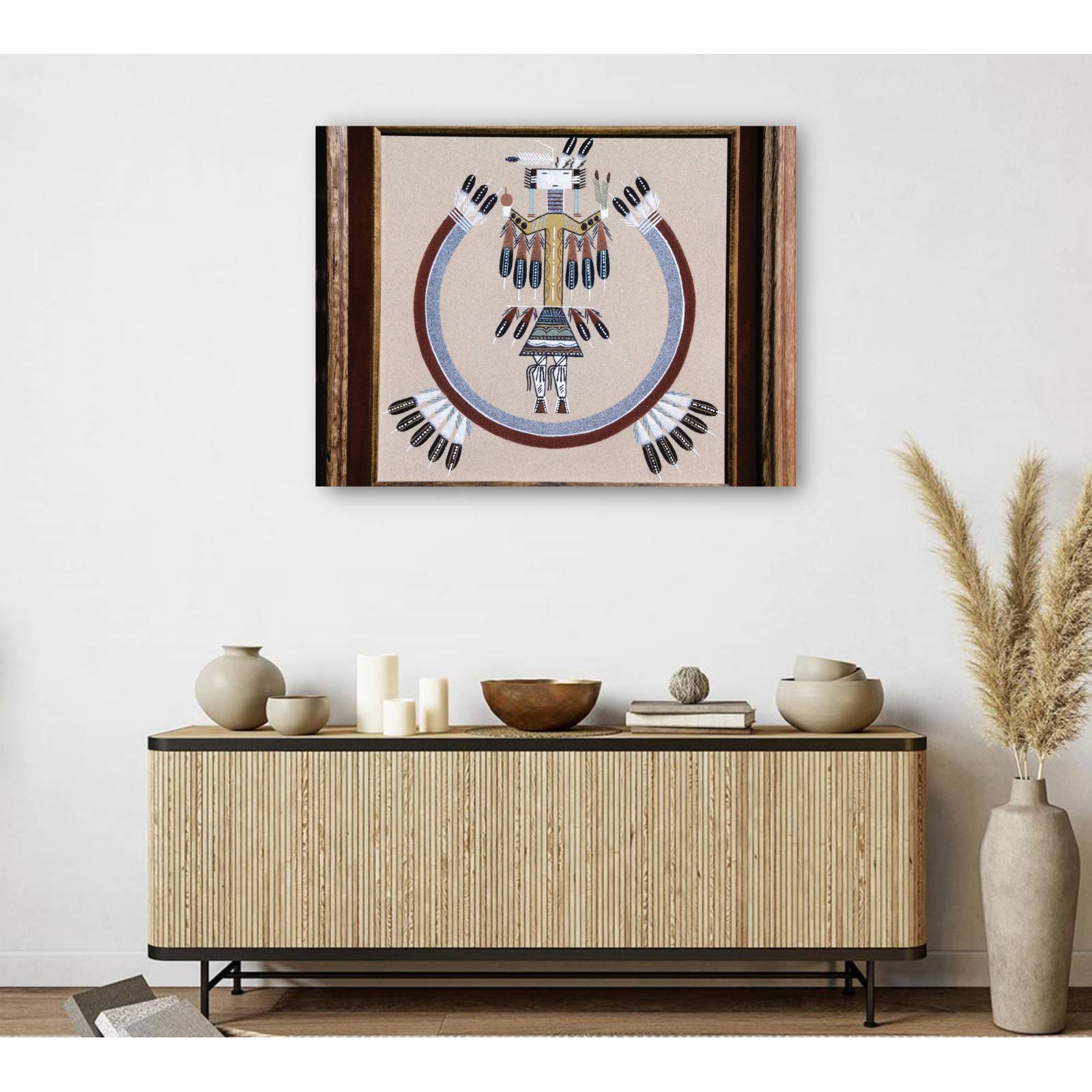 Cuadro Decorativo   Pintura de arena navajo 142 cm x 107 cm