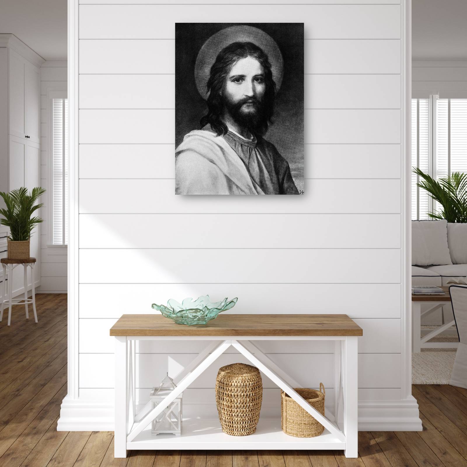 Cuadro Decorativo   Retrato de Jesus Halo 61 cm x 81 cm