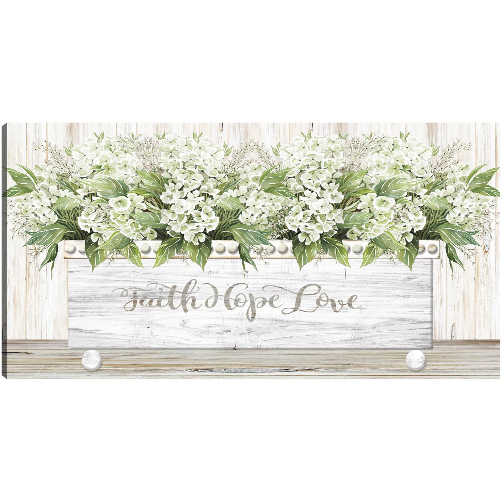 Cuadro Decorativo   Fe Esperanza Amor Caja de Madera 102 cm x 53 cm