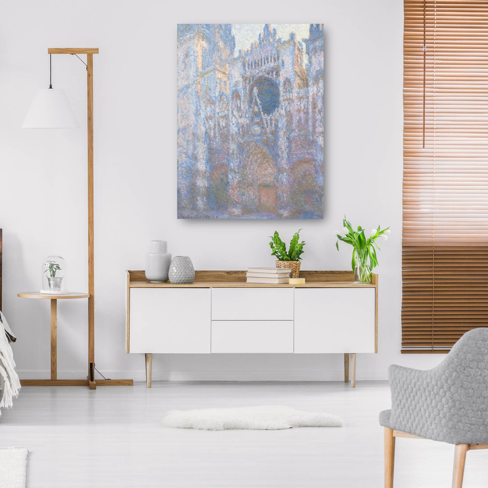 Cuadro Decorativo   Catedral de Rouen fachada oeste 89 cm x 117 cm