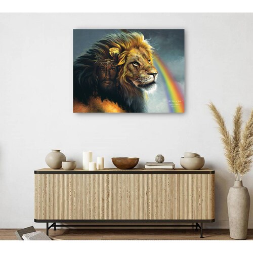 Cuadro Decorativo   leon de juda 117 cm x 89 cm