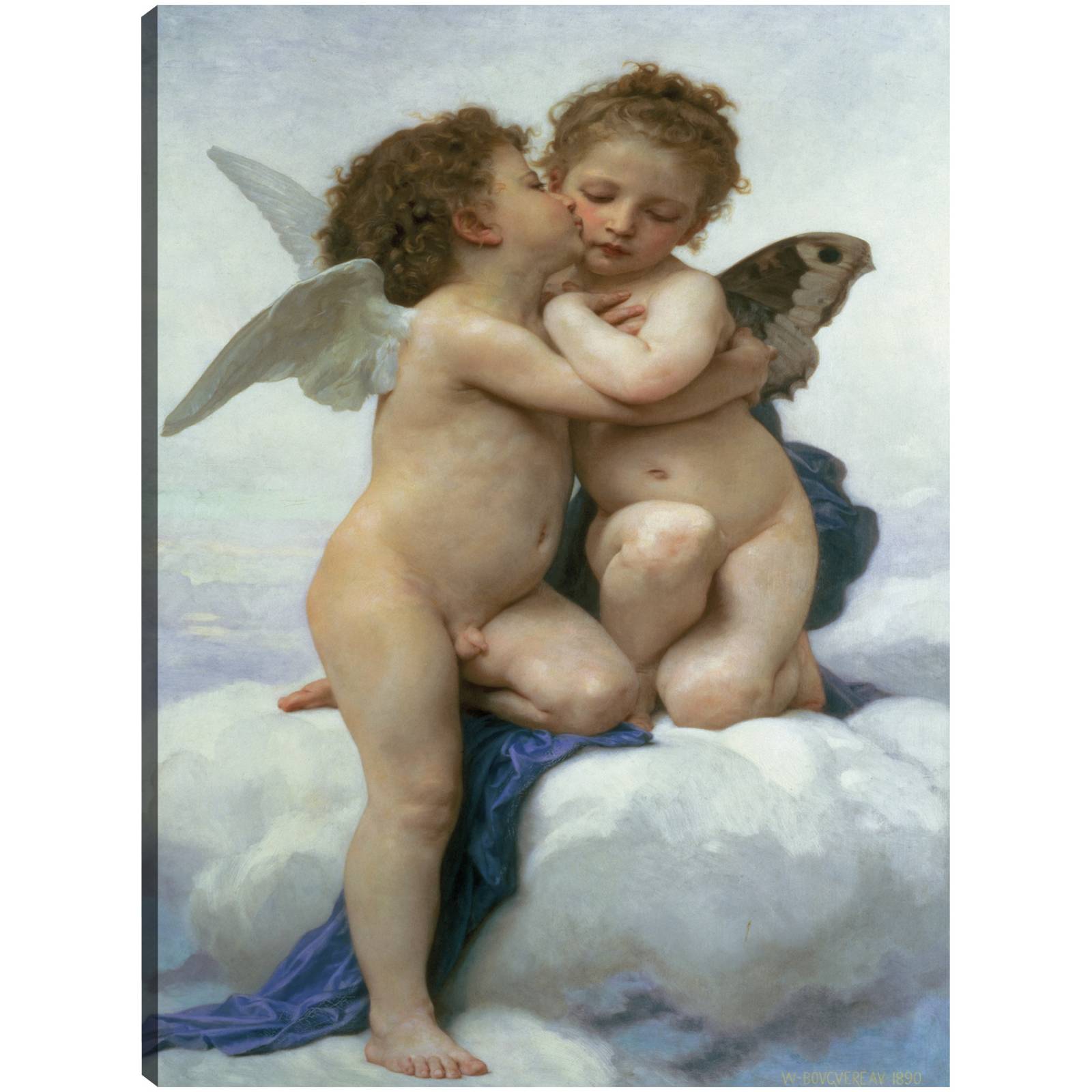 Cuadro Decorativo   Bouguereau primer beso 89 cm x 117 cm