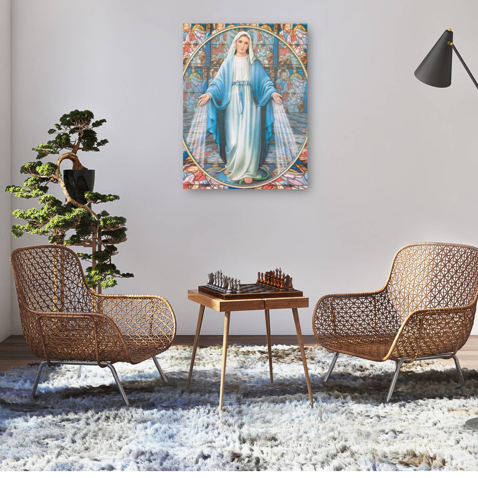 Cuadro Decorativo   Virgen Maria 81 cm x 109 cm