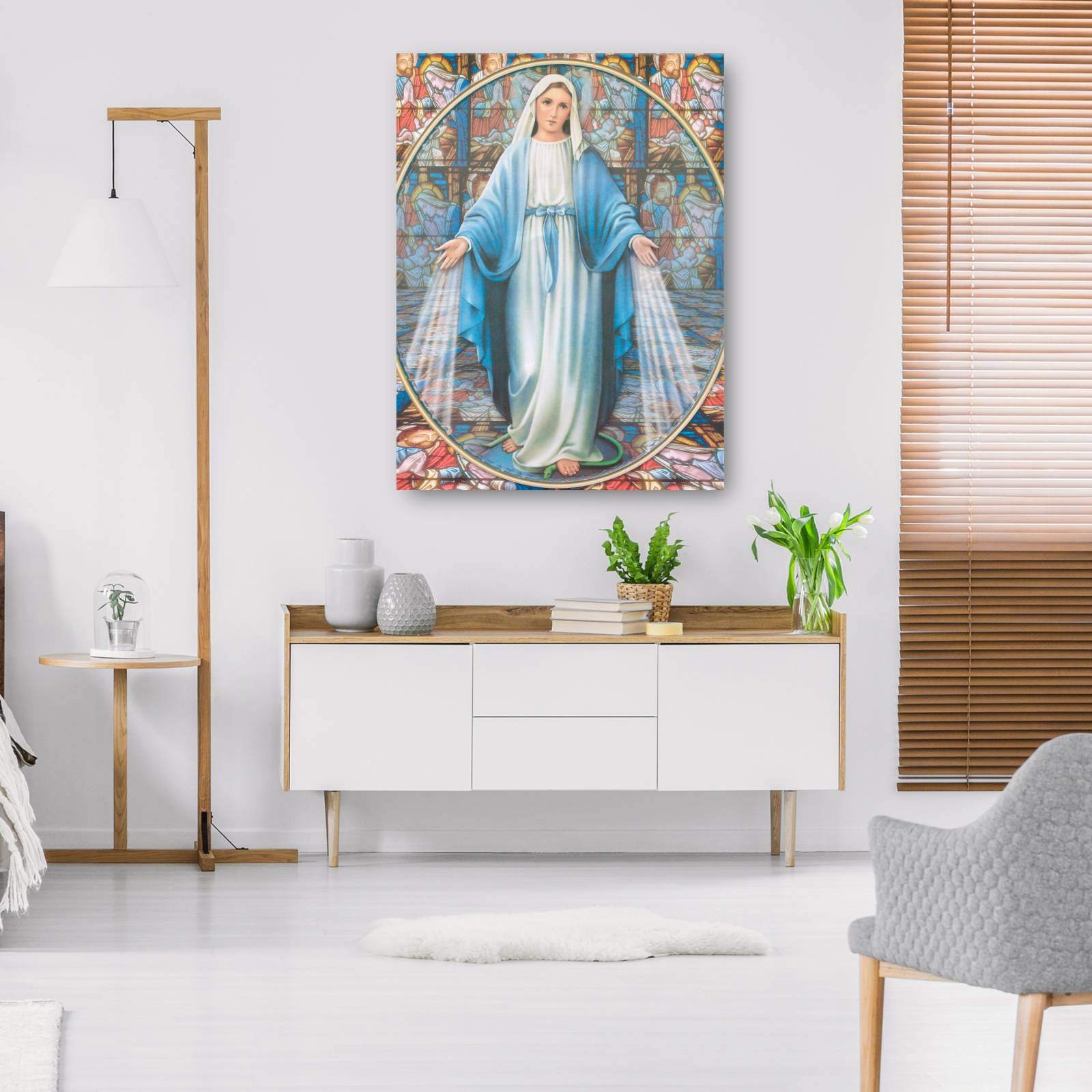 Cuadro Decorativo   Virgen Maria 89 cm x 117 cm