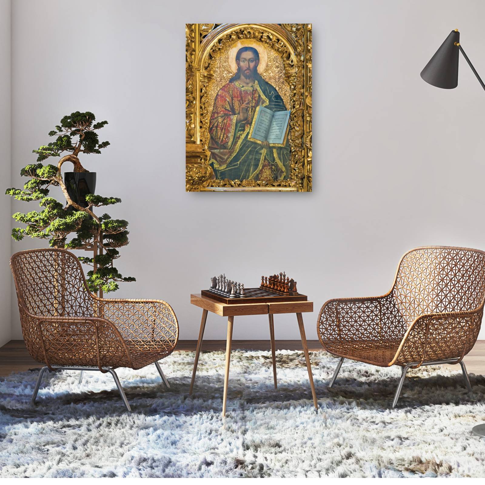 Cuadro Decorativo   Cristo de oro 81 cm x 109 cm