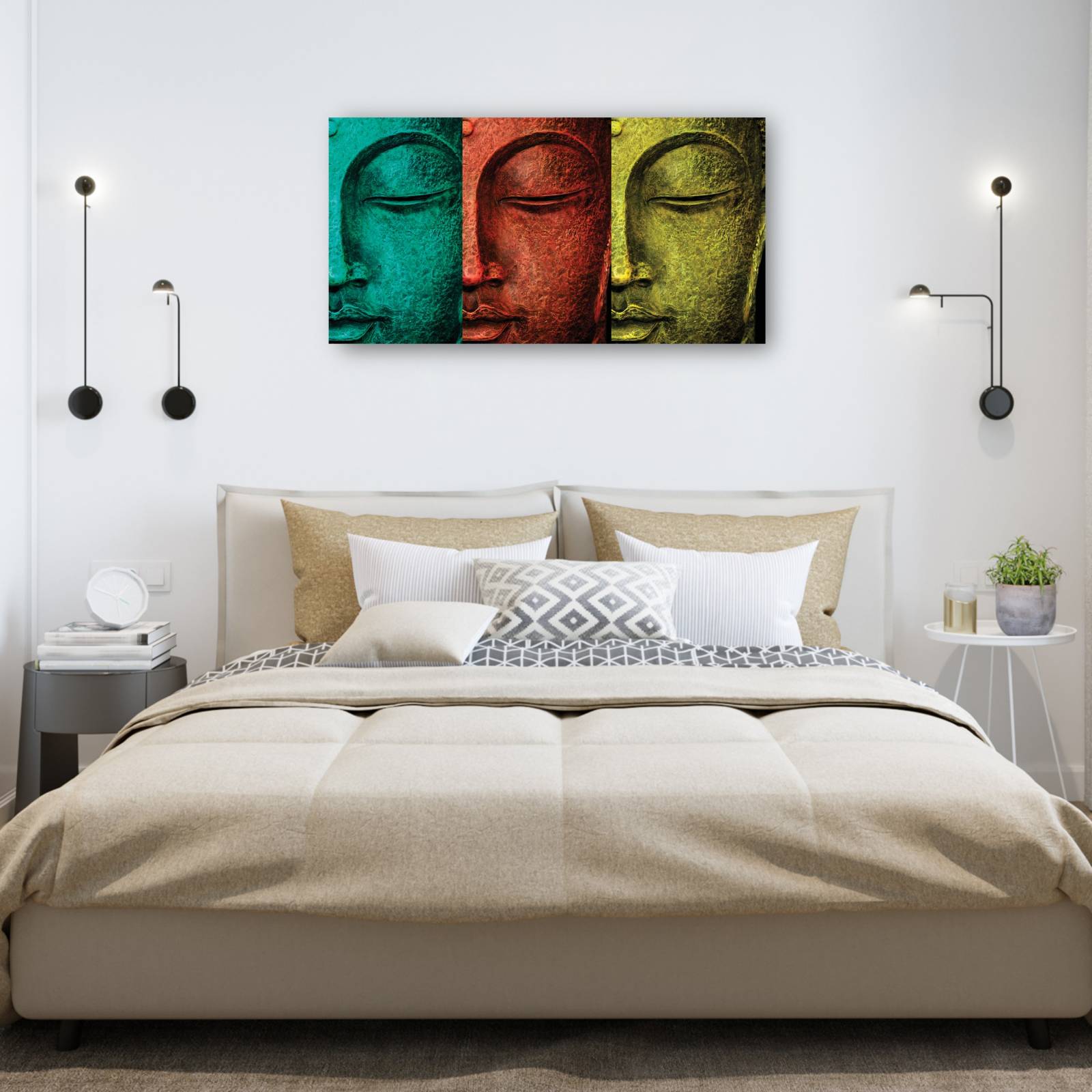 Cuadro Decorativo Cara de Buda 127 cm x 66 cm