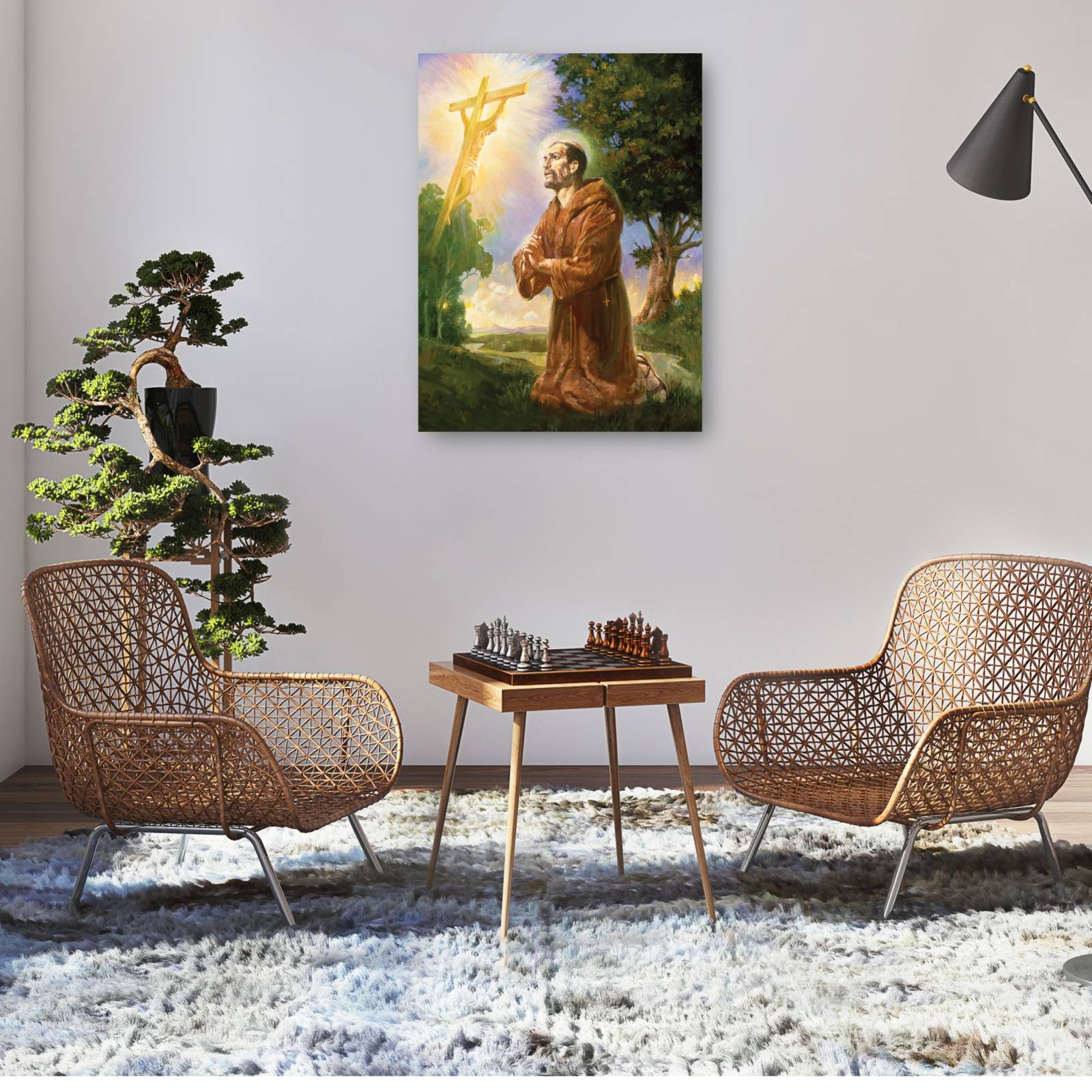 Cuadro Decorativo   San Francisco de Asis 81 cm x 109 cm