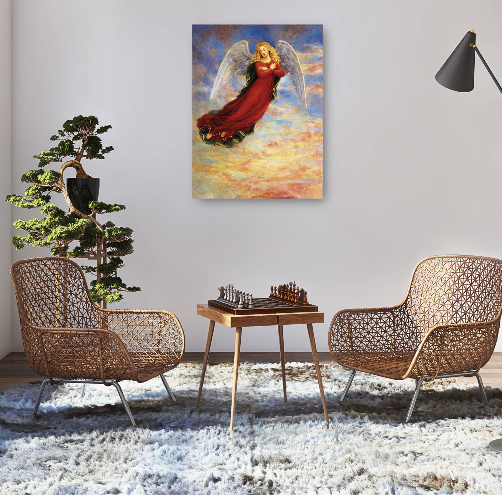 Cuadro Decorativo angel en el cielo 61 cm x 81 cm