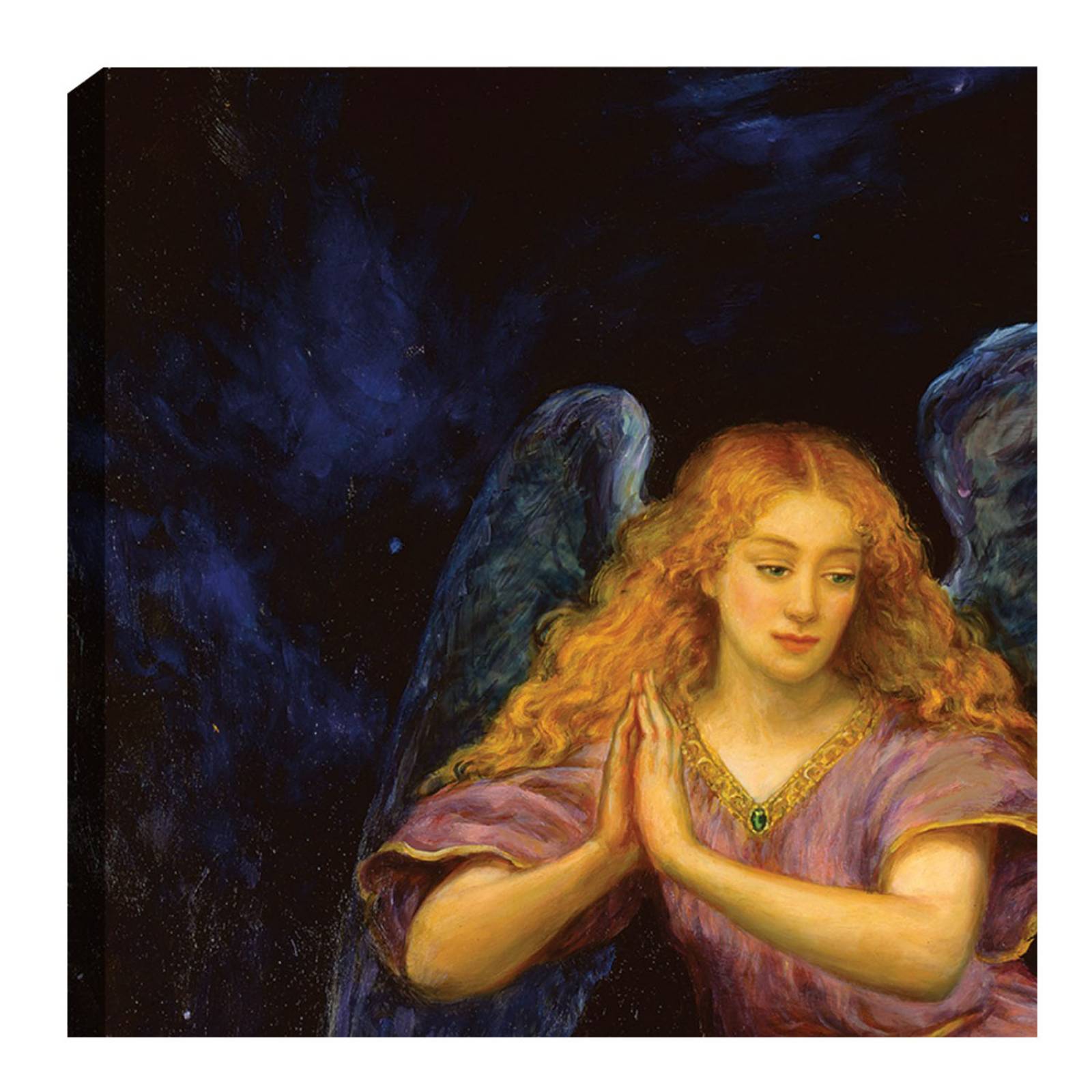 Cuadro Decorativo | Buenas noches ángel | Edgar Jerins | 122X122 Cm | Arte Religión | Impresión en Lienzo | Fine Art TJ