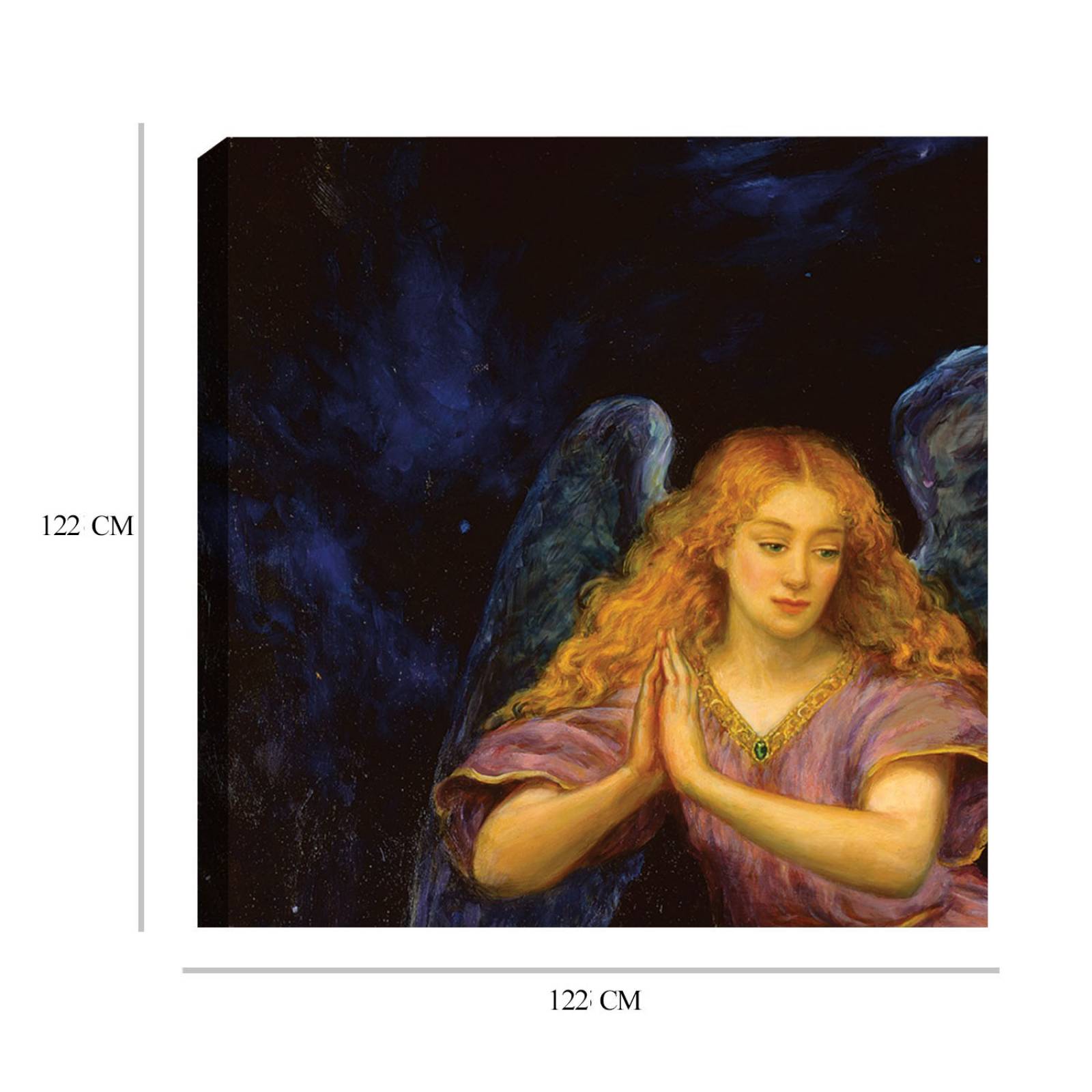 Cuadro Decorativo | Buenas noches ángel | Edgar Jerins | 122X122 Cm | Arte Religión | Impresión en Lienzo | Fine Art TJ