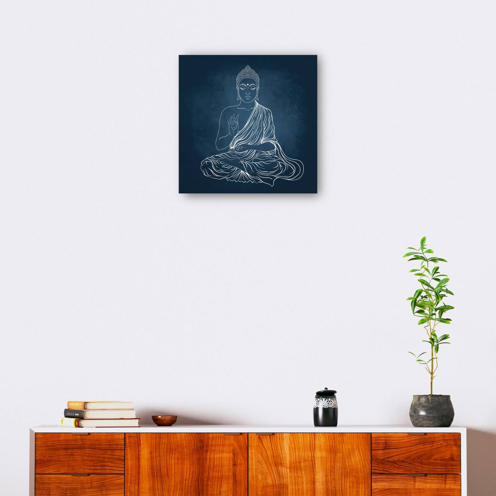 Cuadro Decorativo   Buda de pizarra 94 cm x 94 cm