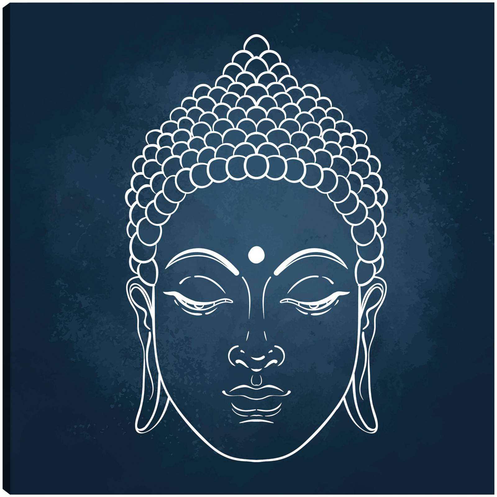 Cuadro Decorativo   Buda azul profundo 56 cm x 56 cm