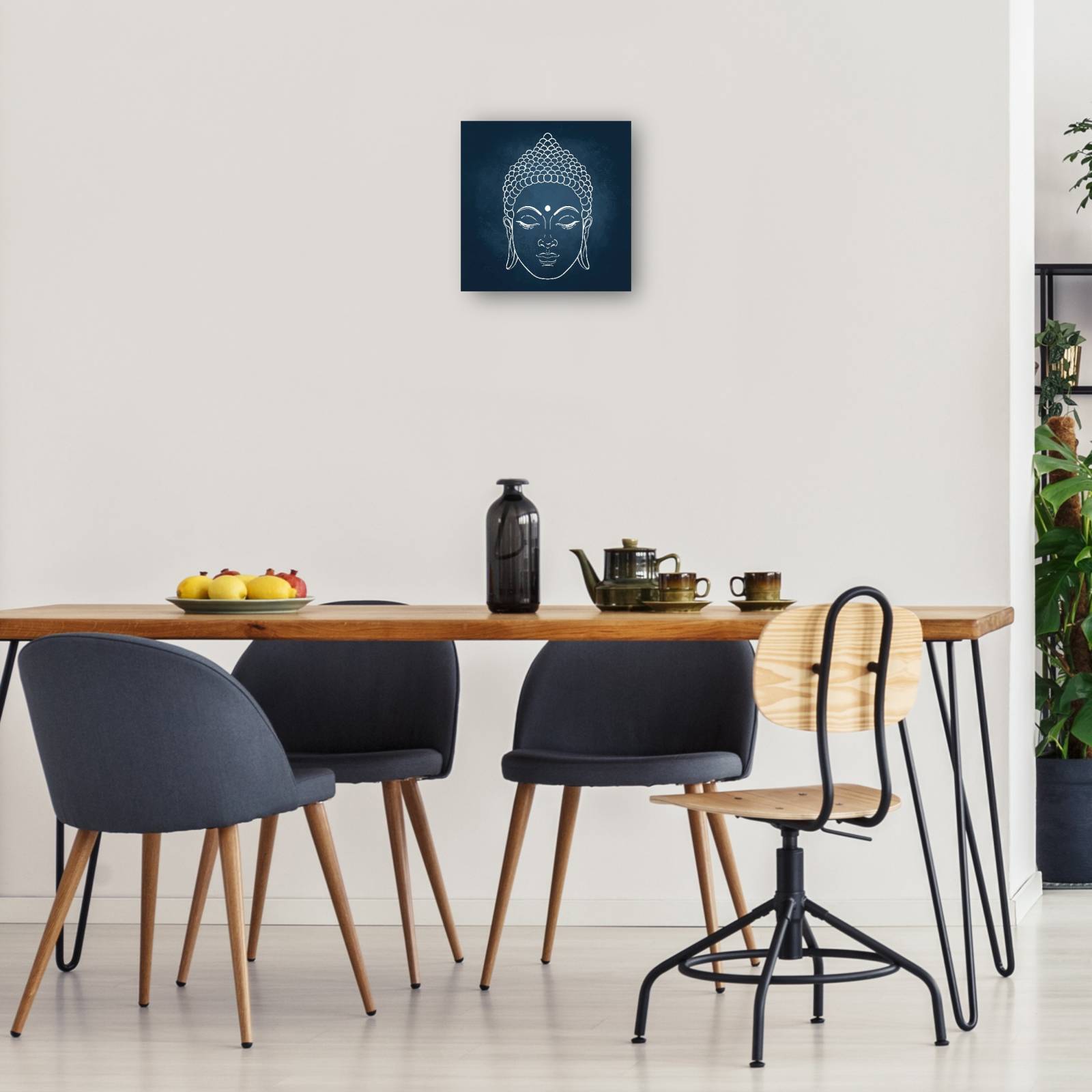 Cuadro Decorativo   Buda azul profundo 56 cm x 56 cm