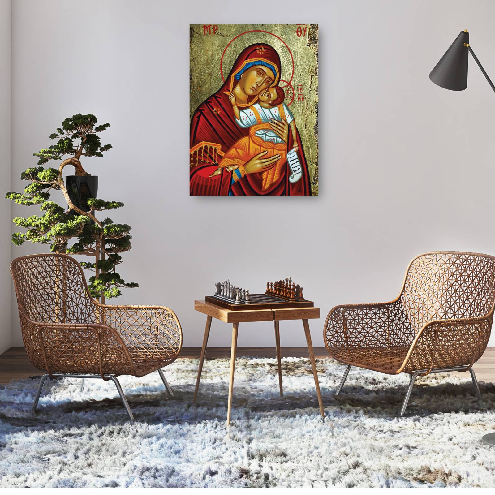 Cuadro Decorativo   Icono griego brillante 61 cm x 81 cm