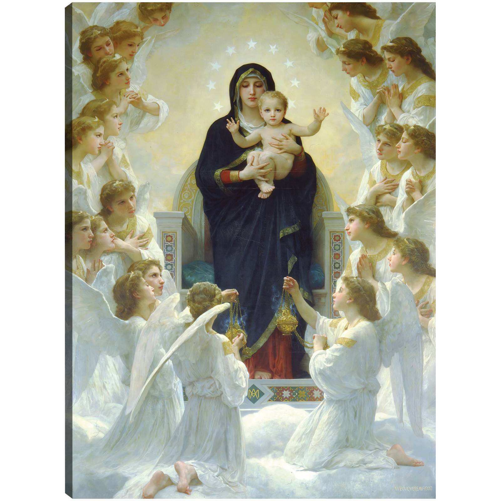 Cuadro Decorativo La Virgen con los angeles