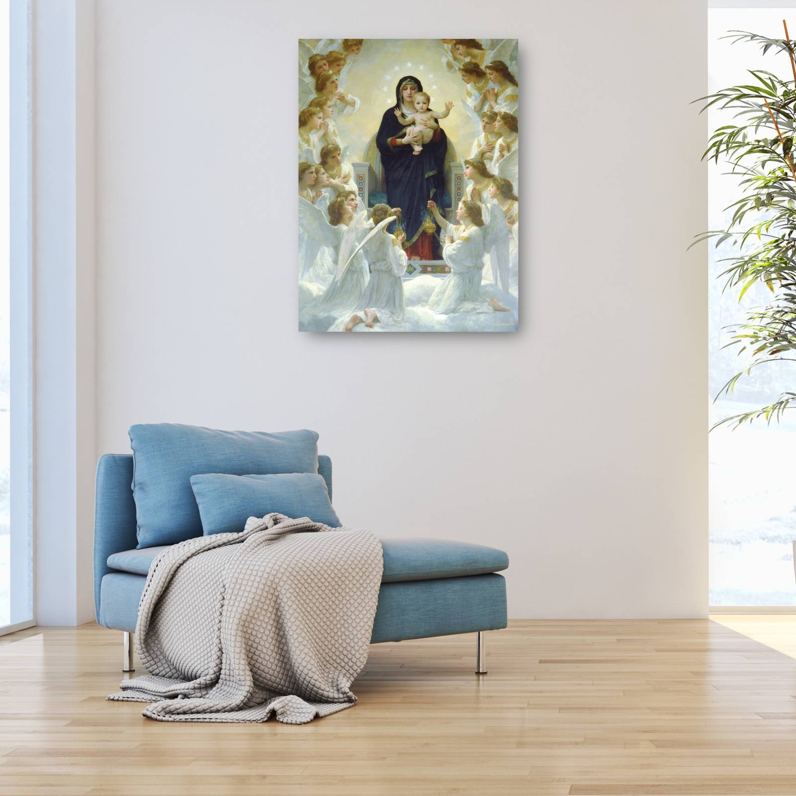 Cuadro Decorativo La Virgen con los angeles