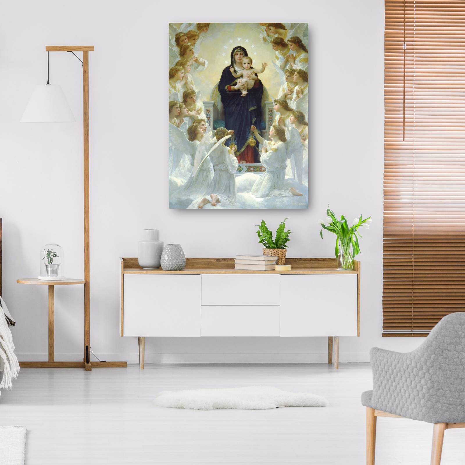 Cuadro Decorativo La Virgen con los angeles