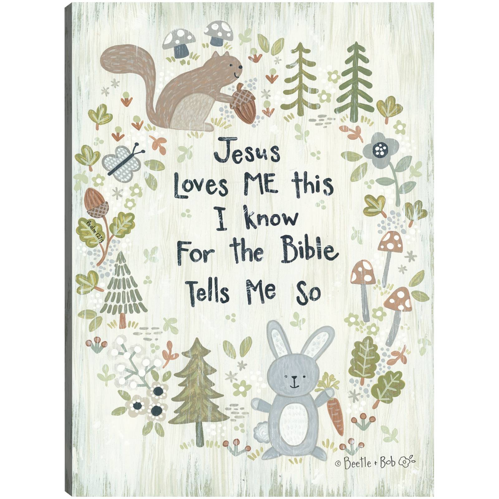 Cuadro Decorativo Jesus me ama Woodland