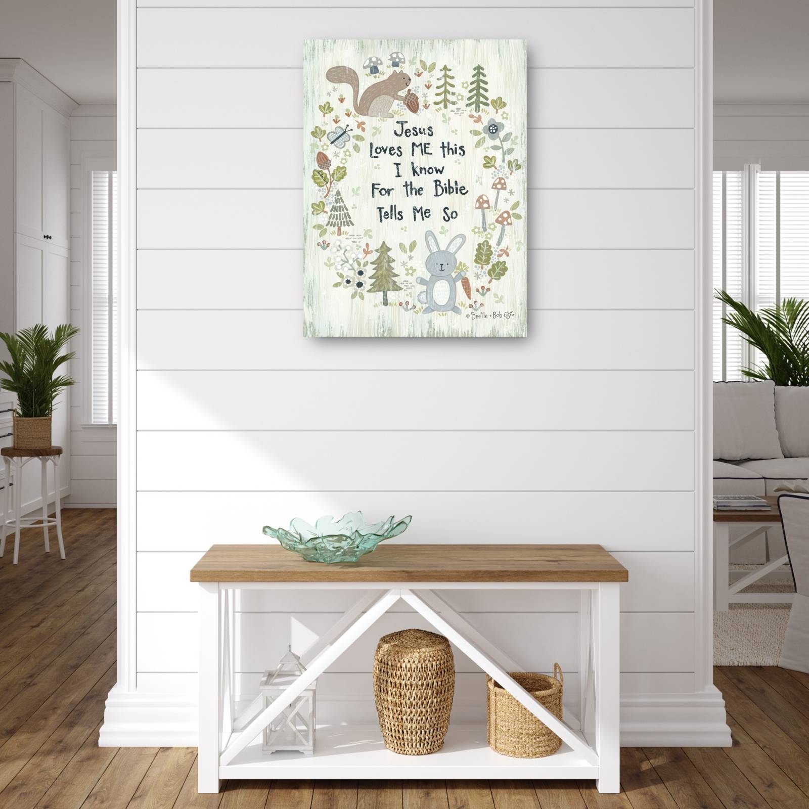 Cuadro Decorativo Jesus me ama Woodland