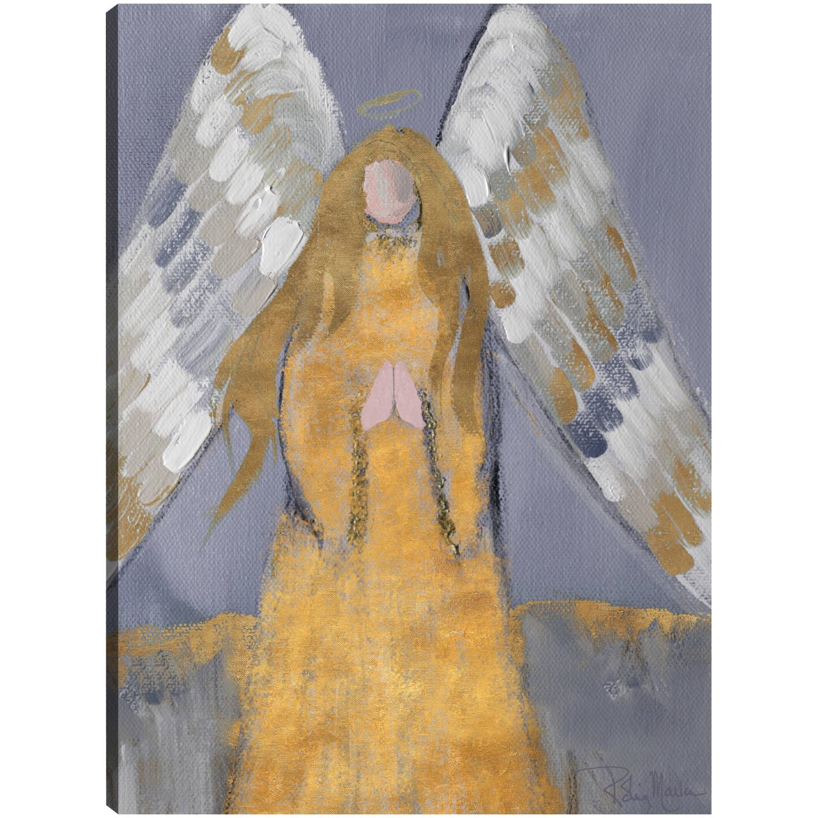 Cuadro Decorativo angel de oro y plata