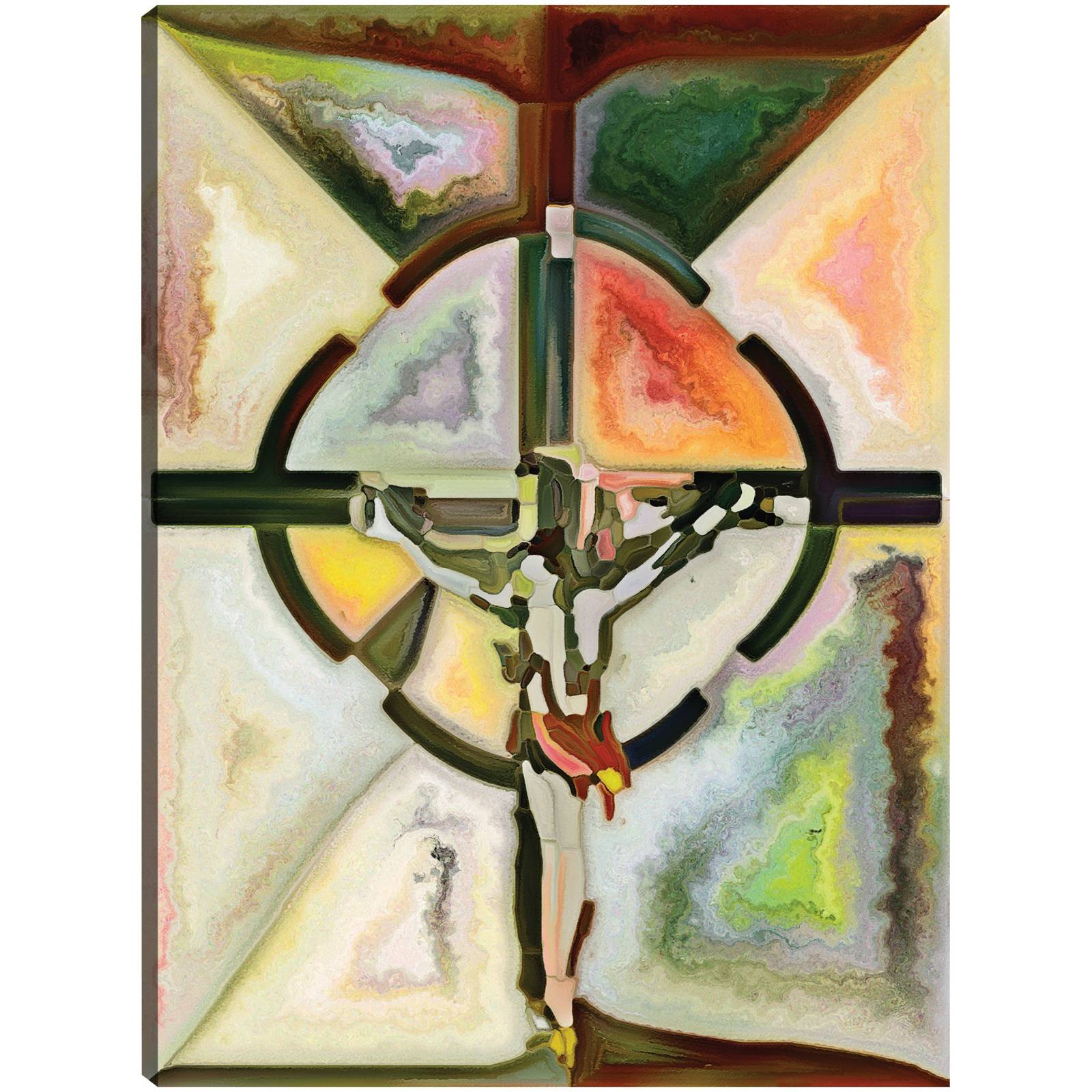 Cuadro Decorativo Cruz espiritual de vidrieras