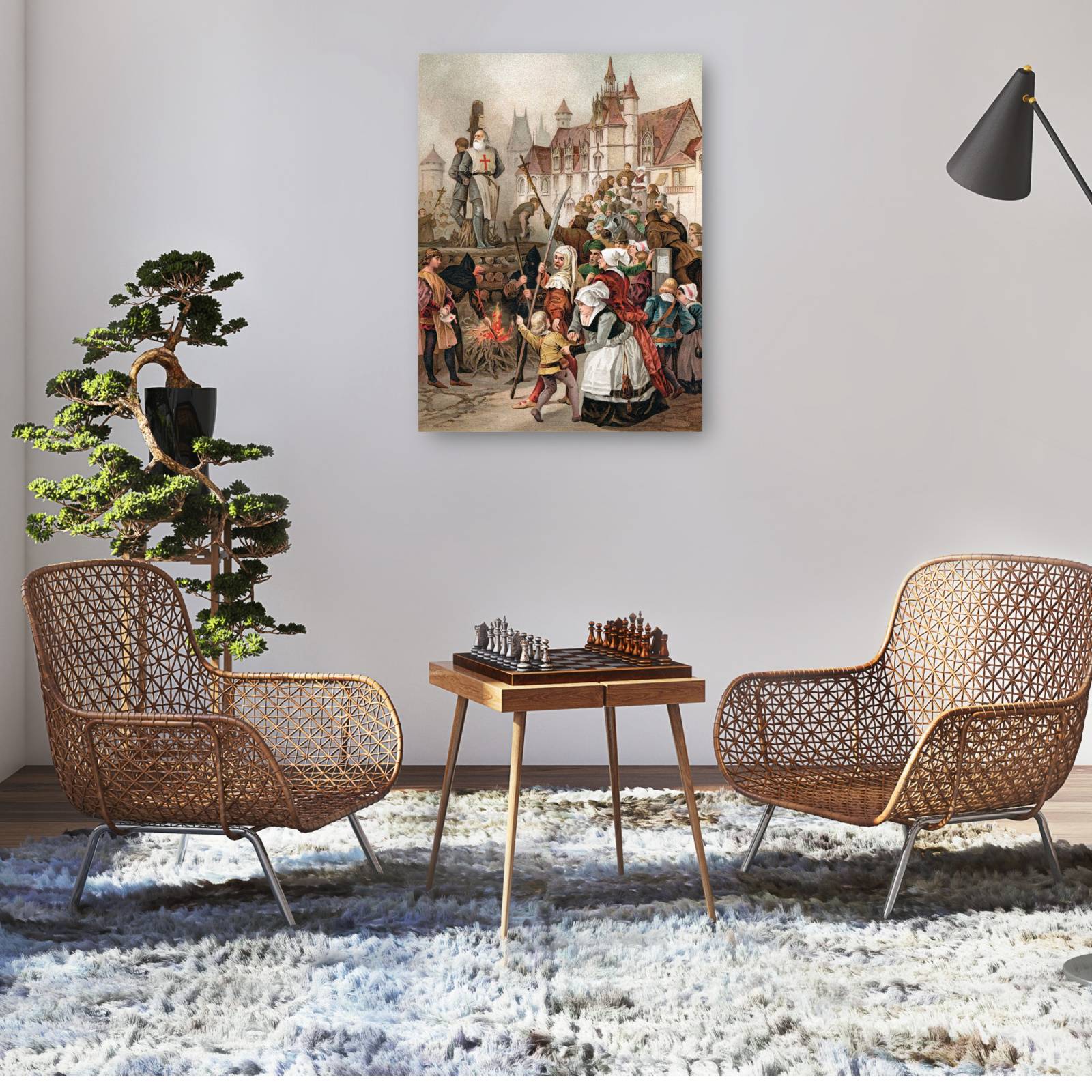 Cuadro Decorativo Aldeanos medievales