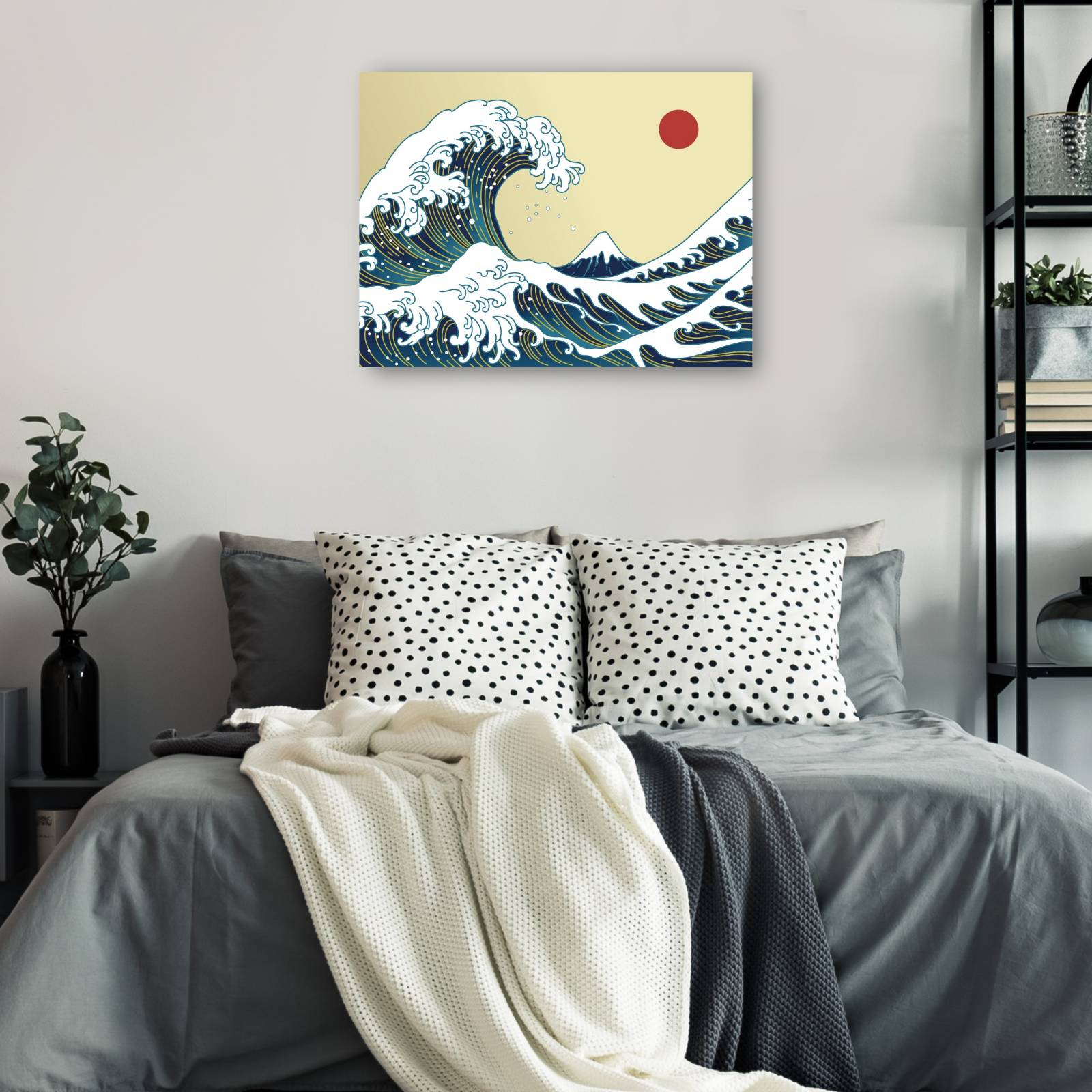 Cuadro Decorativo Gran ola oceanica asiatica