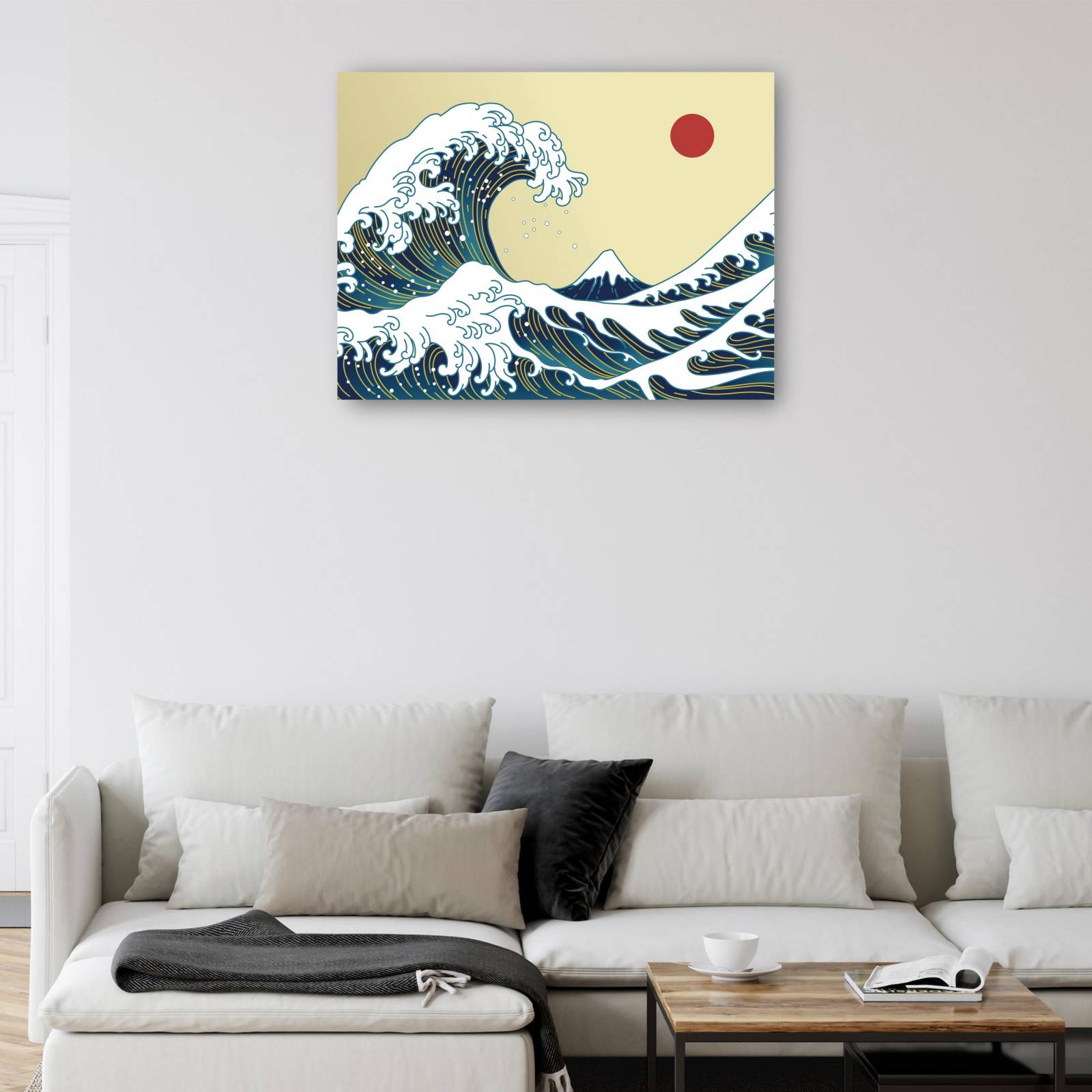 Cuadro Decorativo Gran ola oceanica asiatica