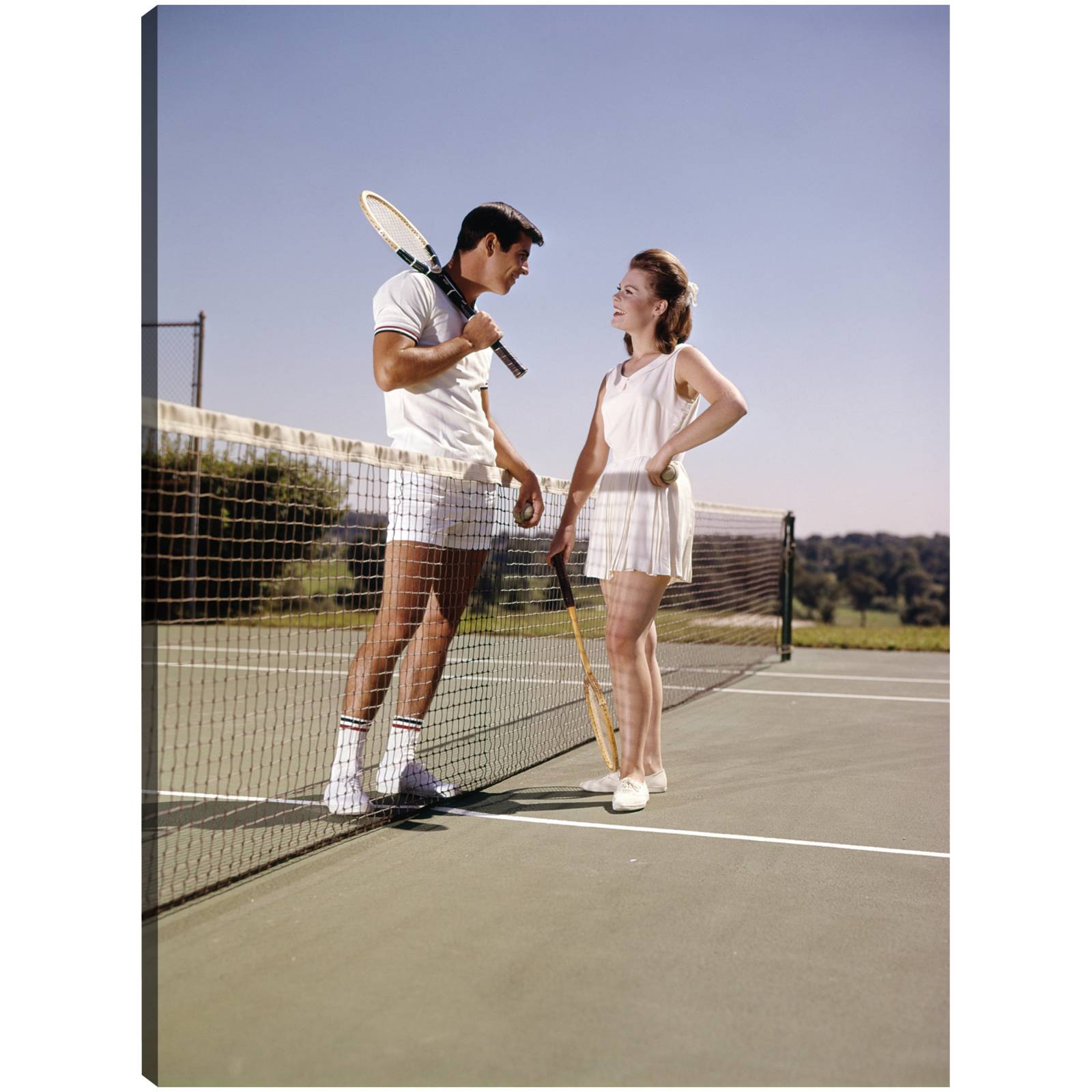 Cuadro Decorativo Charla de tenis dobles