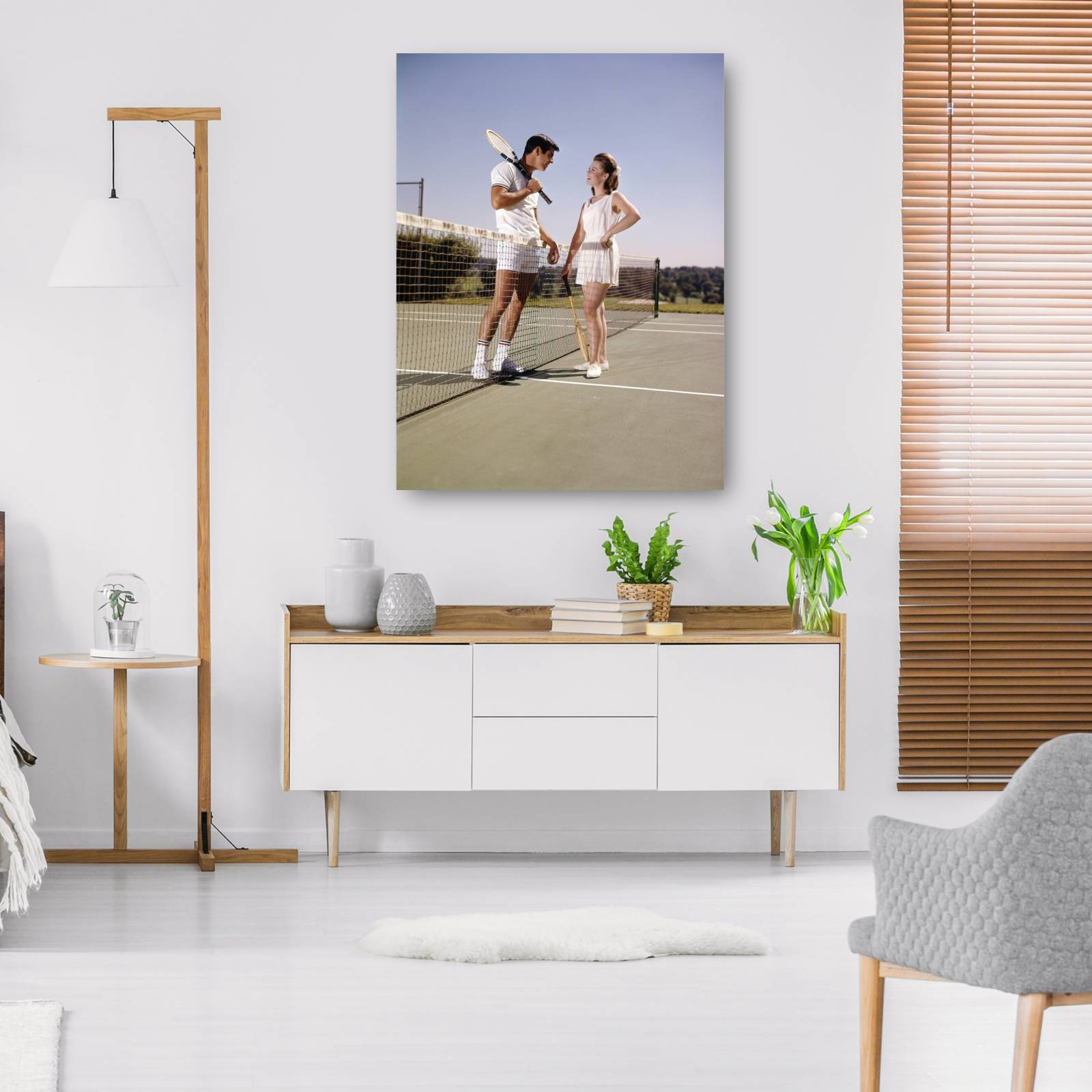 Cuadro Decorativo Charla de tenis dobles