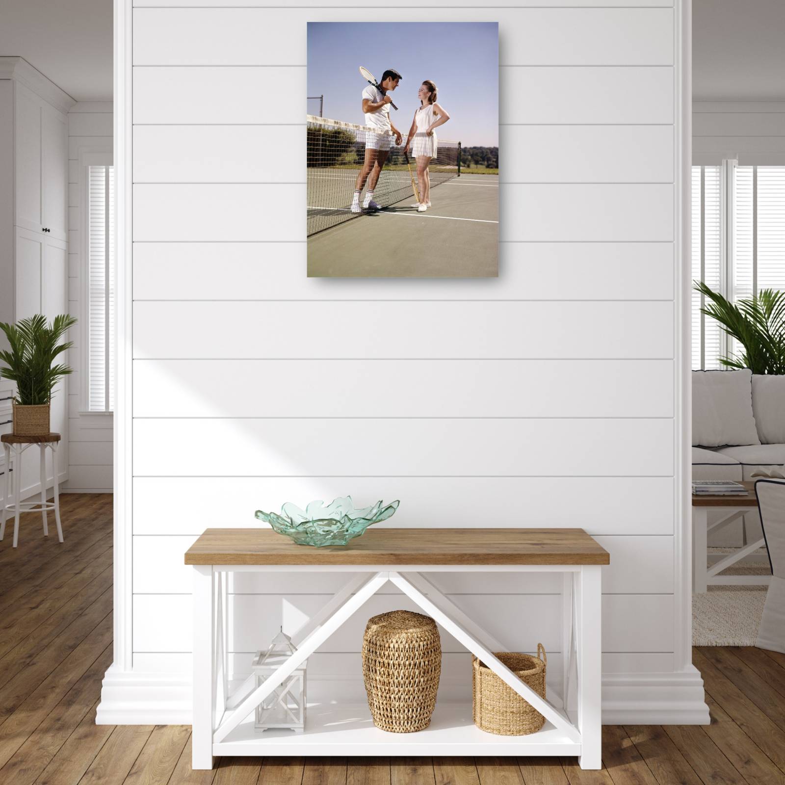 Cuadro Decorativo Charla de tenis dobles