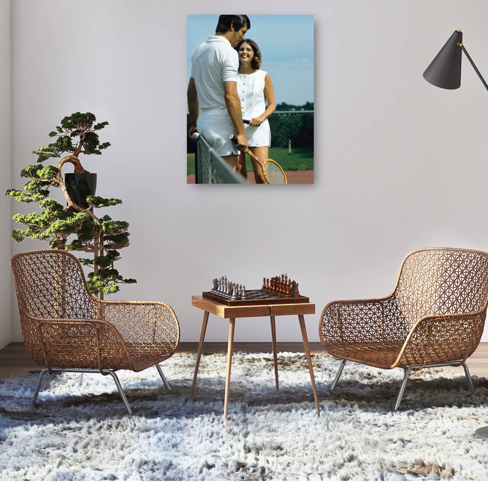 Cuadro Decorativo Fecha de tenis de verano