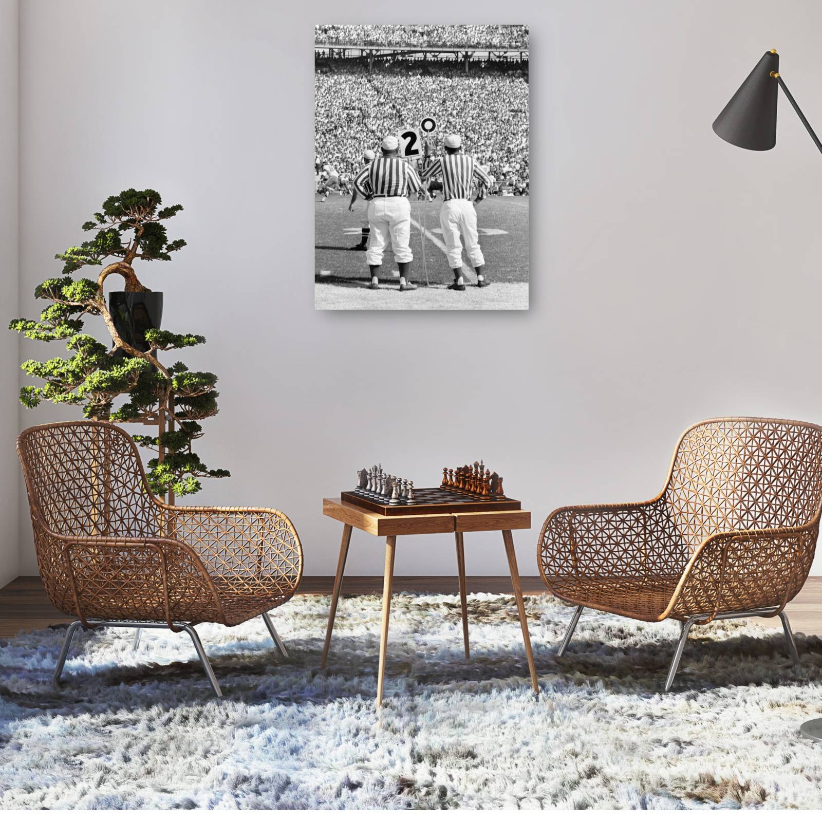 Cuadro Decorativo Dos arbitros de futbol