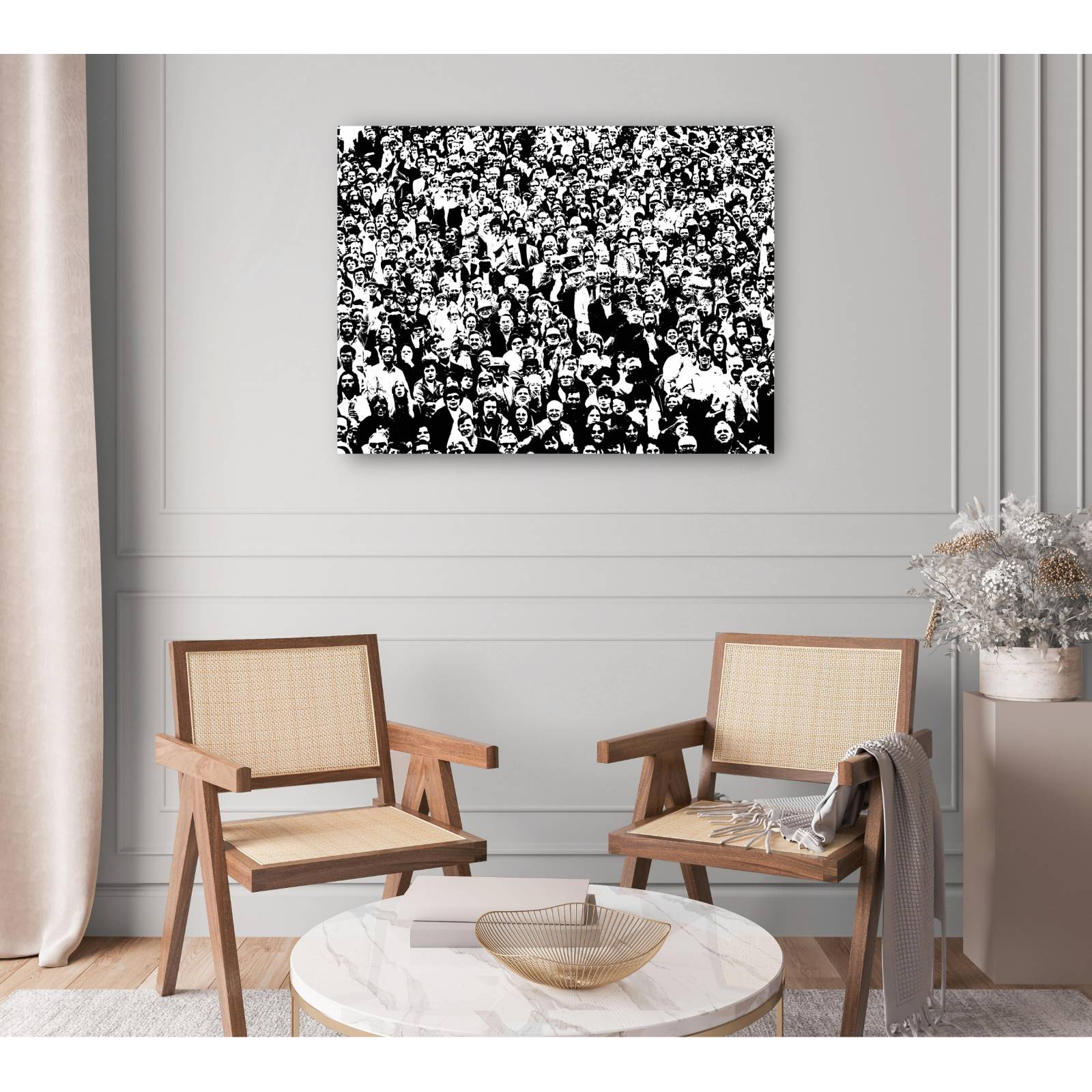 Cuadro Decorativo Publico en el estadio retro