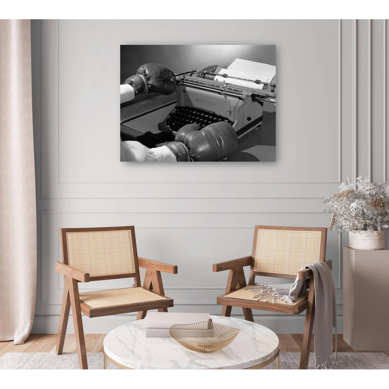 Cuadro Decorativo Boxeo Mecanografia